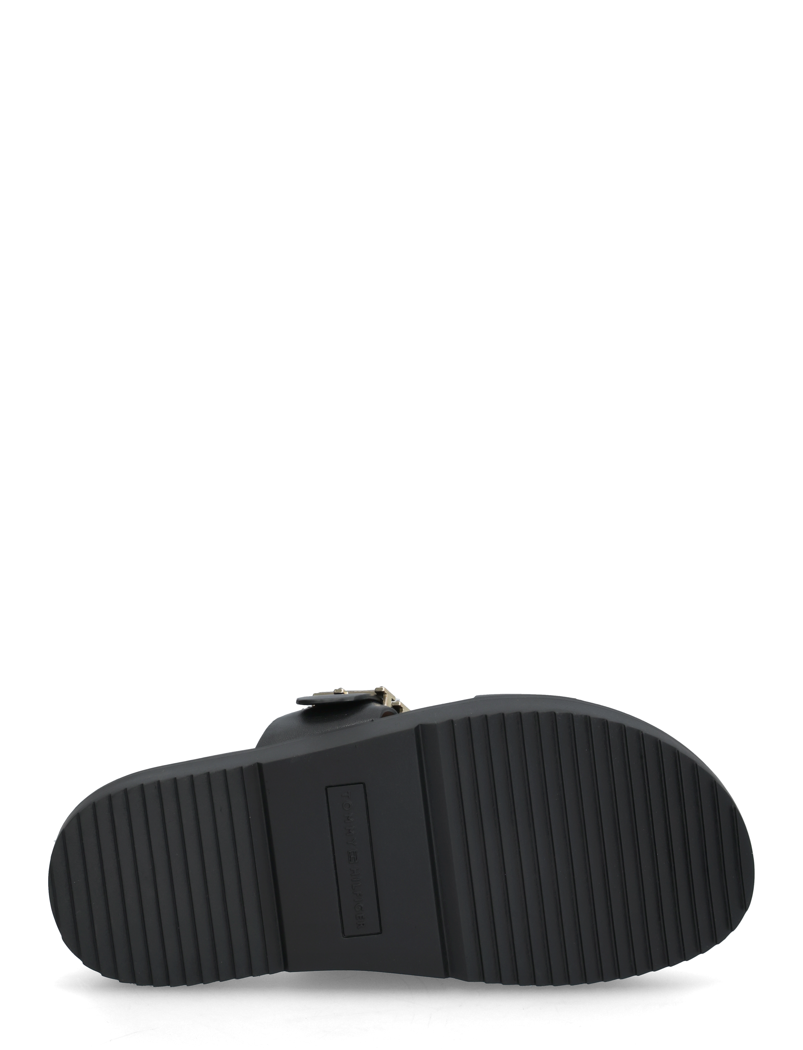 Tommy Hilfiger - LEATHER SPORTY MULE - flache sandalen - black - 4