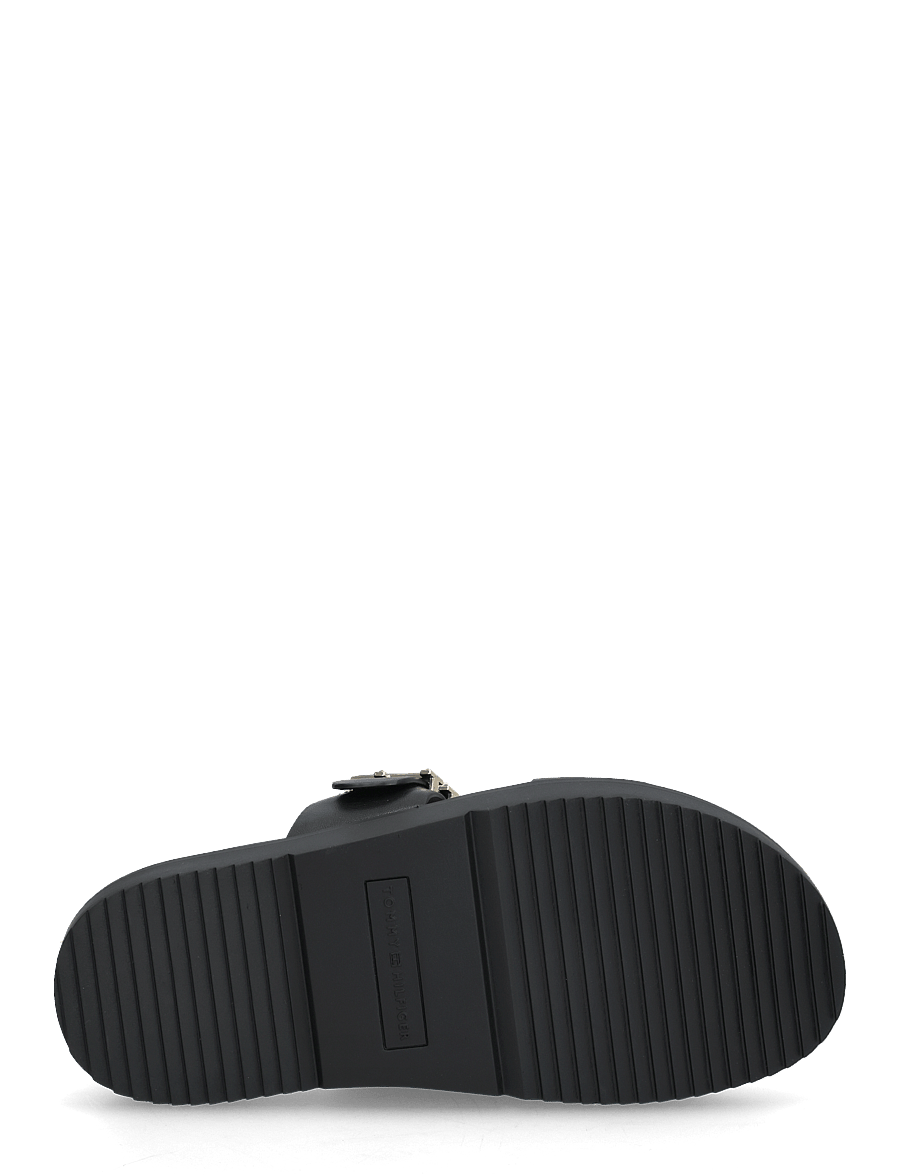 Tommy Hilfiger - LEATHER SPORTY MULE - madalad sandaalid - black - 4
