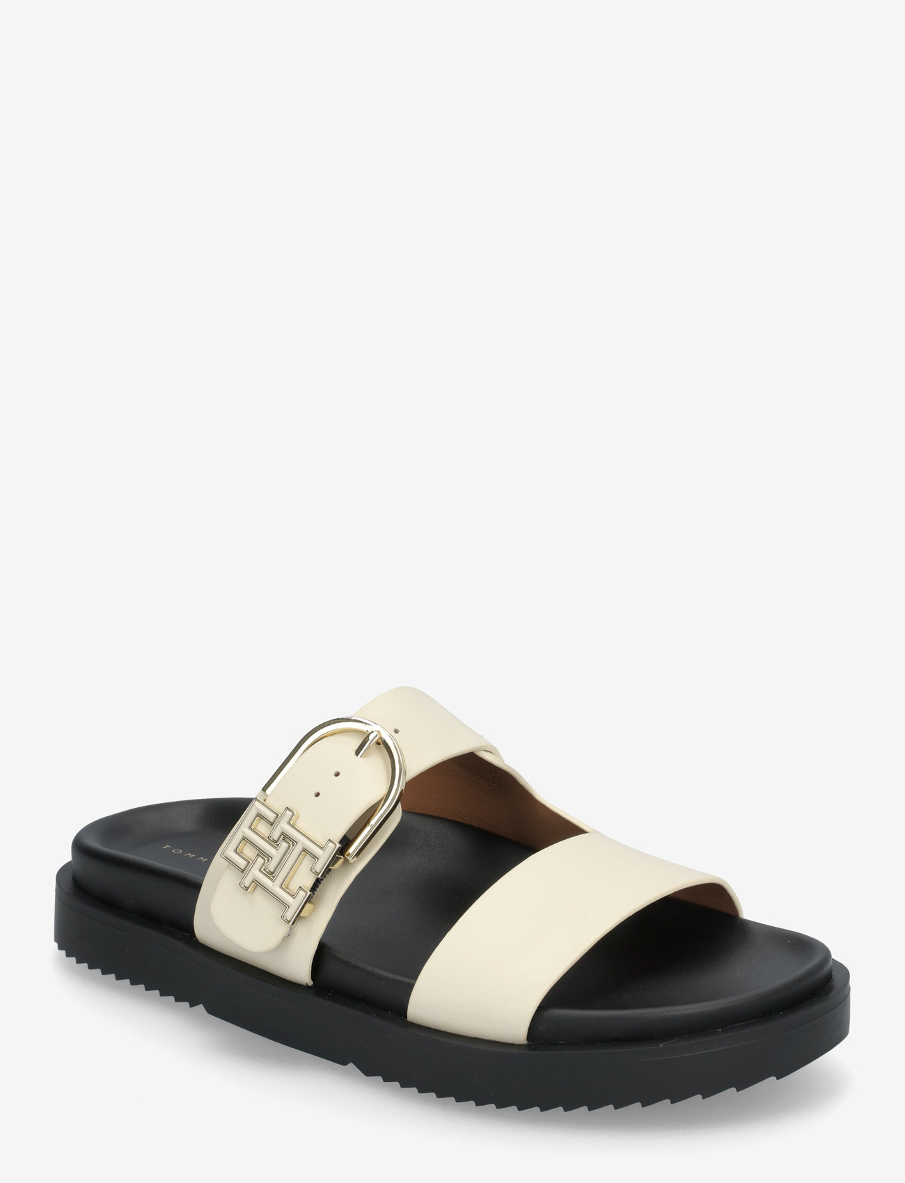 Tommy Hilfiger - LEATHER SPORTY MULE - platta sandaler - muslin - 0