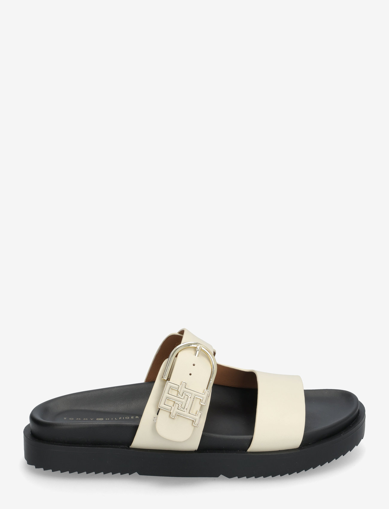 Tommy Hilfiger - LEATHER SPORTY MULE - platta sandaler - muslin - 1