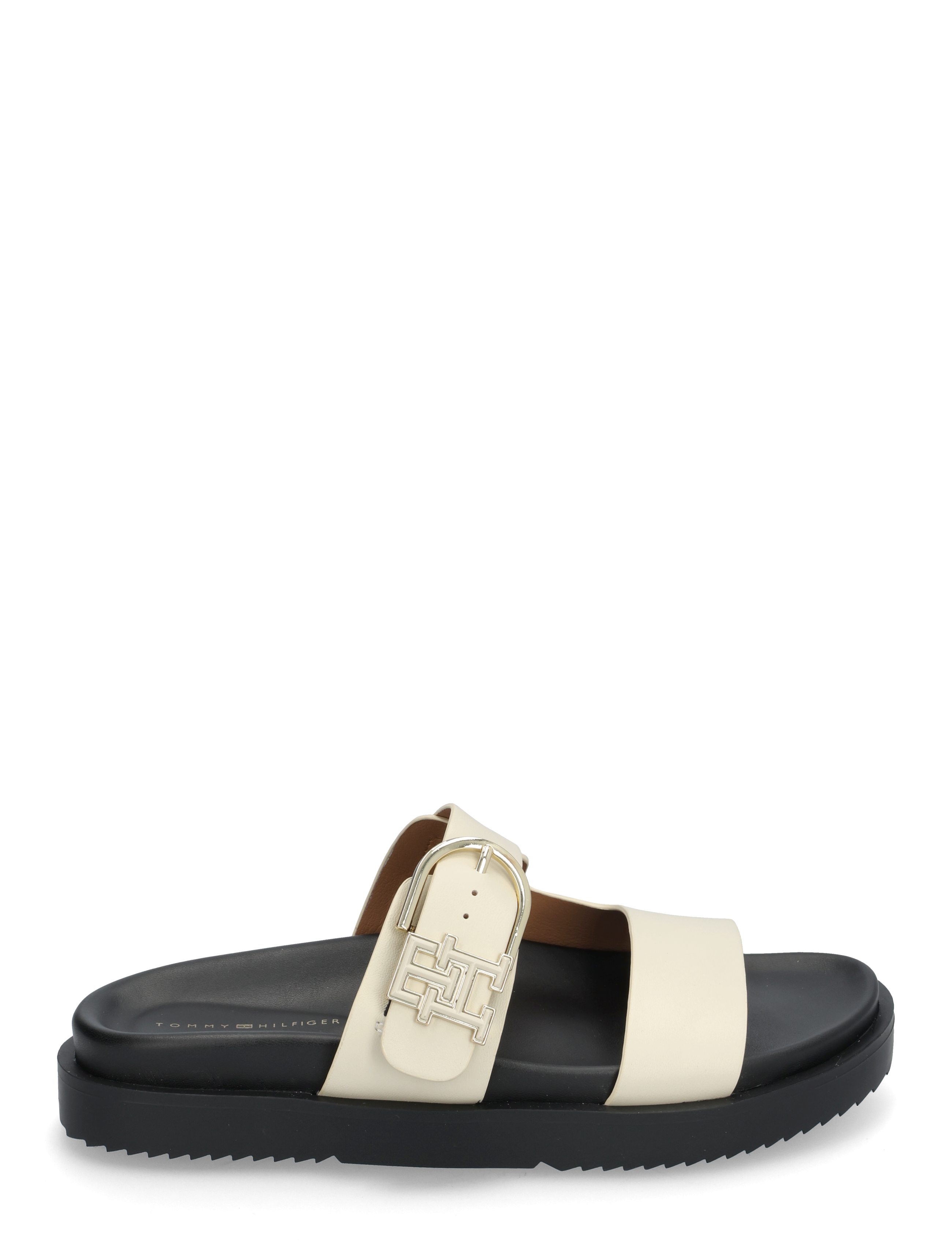 Tommy Hilfiger - LEATHER SPORTY MULE - sandales plates - muslin - 1