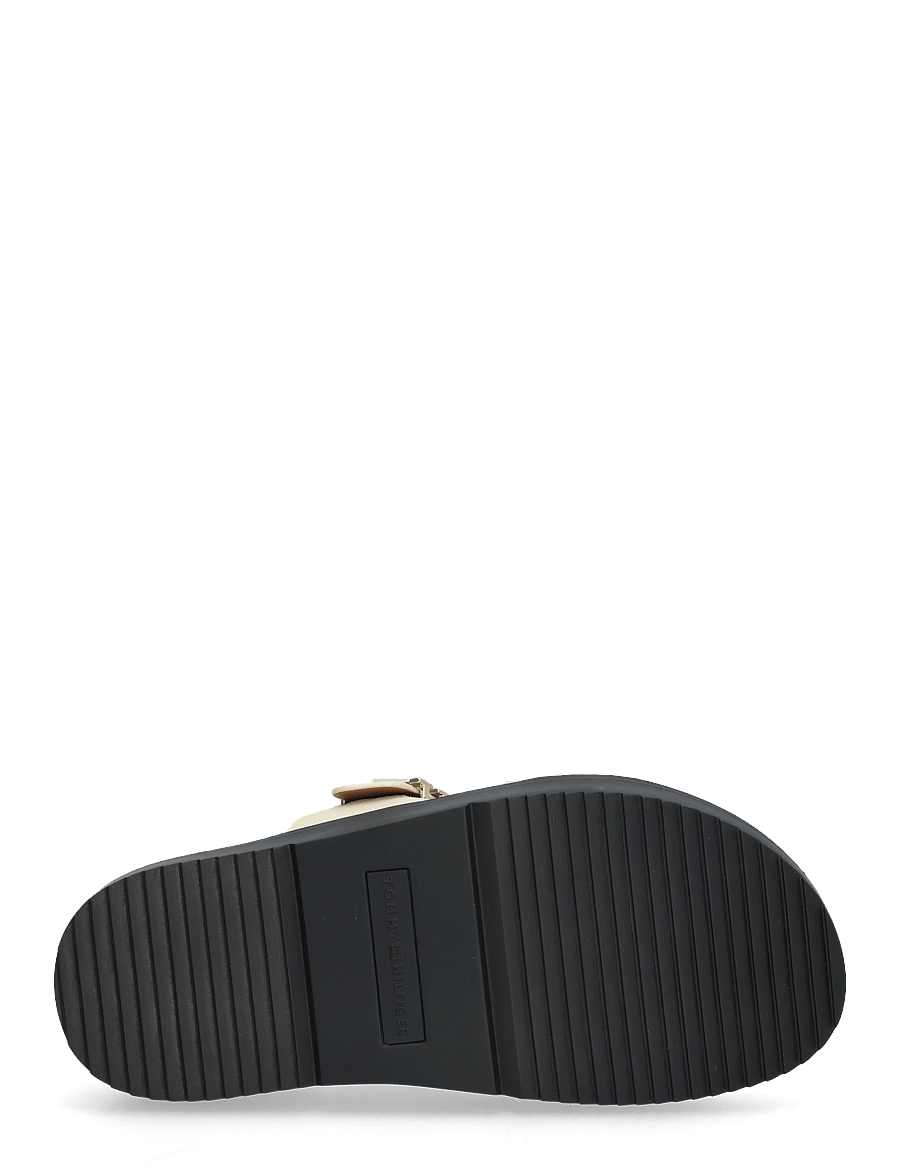 Tommy Hilfiger - LEATHER SPORTY MULE - flache sandalen - muslin - 4