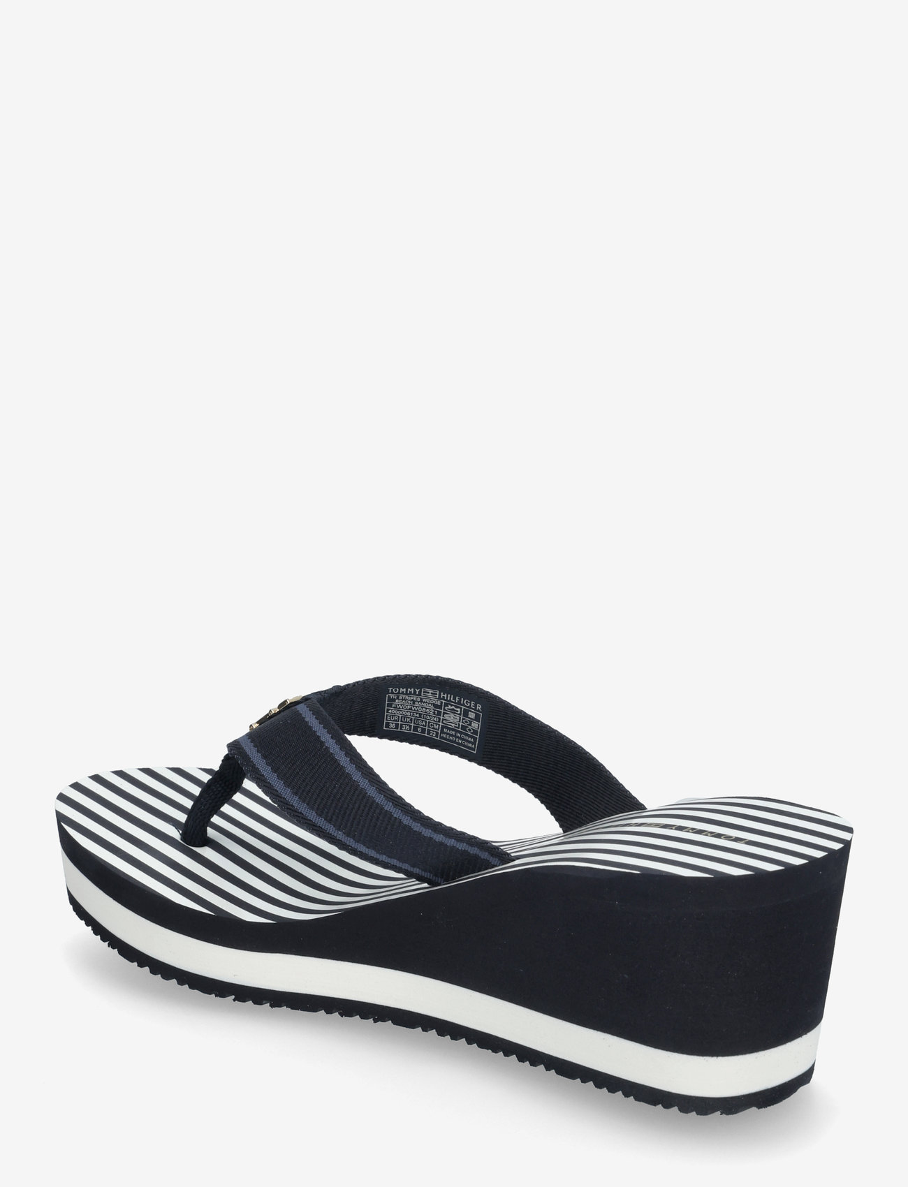 Tommy Hilfiger - TH STRIPES WEDGE BEACH SANDAL - space blue - 2