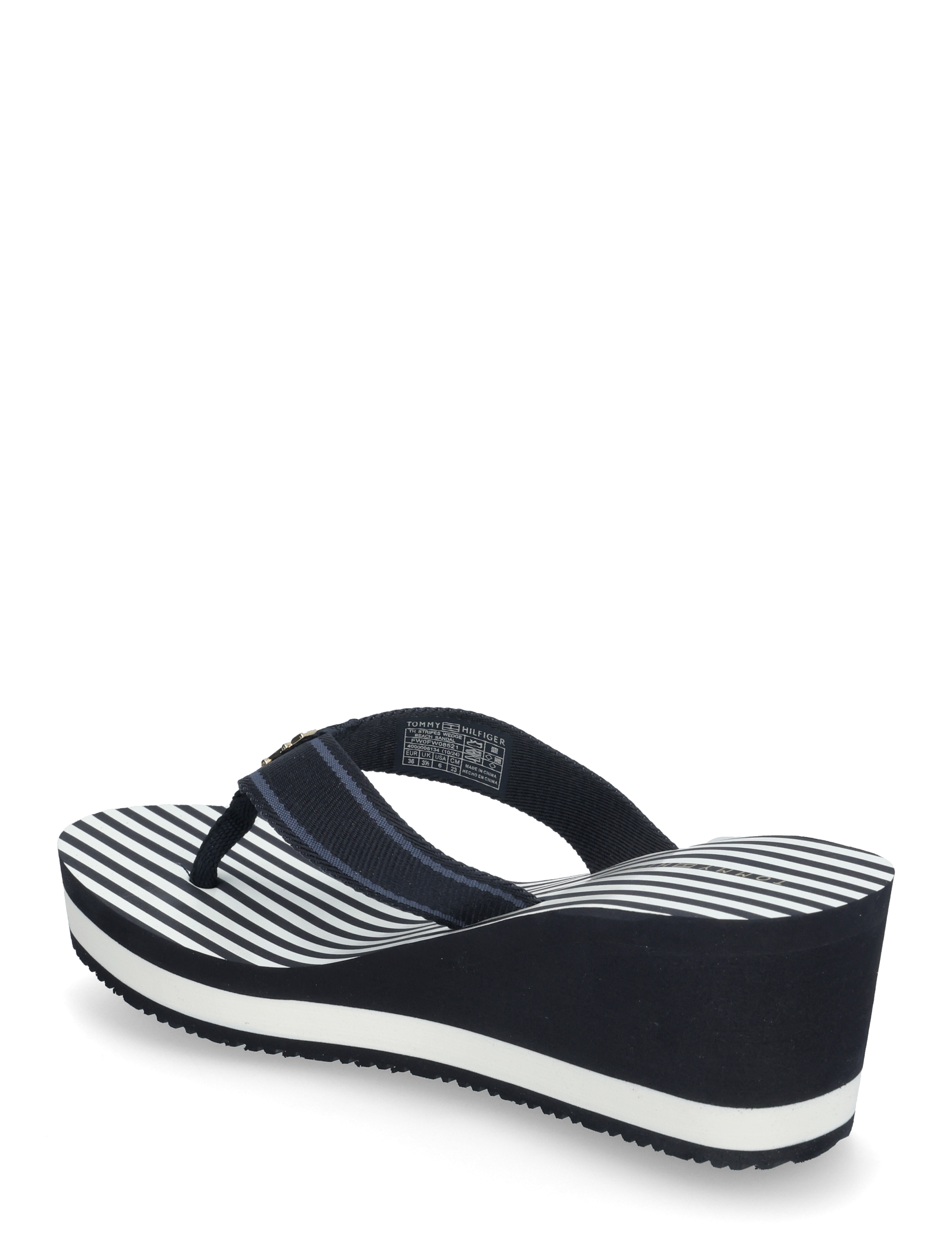 Tommy Hilfiger - TH STRIPES WEDGE BEACH SANDAL - space blue - 2