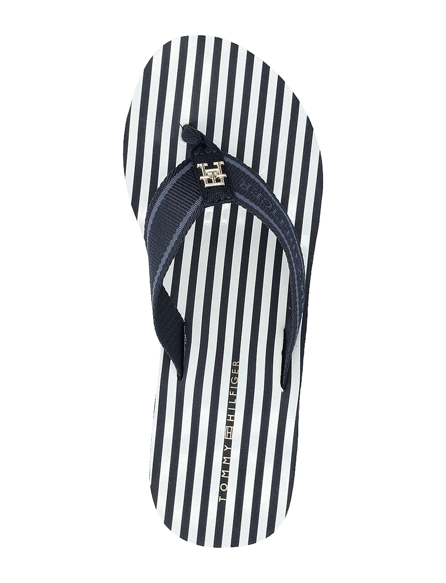 Tommy Hilfiger - TH STRIPES WEDGE BEACH SANDAL - space blue - 3