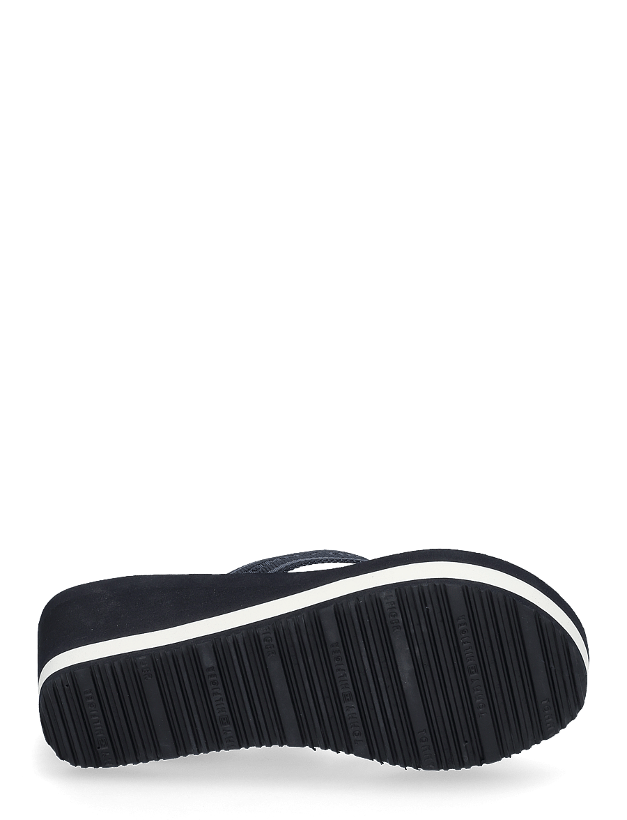 Tommy Hilfiger - TH STRIPES WEDGE BEACH SANDAL - space blue - 4