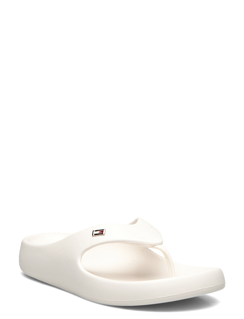 Tommy Hilfiger - TH COMFORT BEACH SANDAL - flache sandalen - ancient white - 0