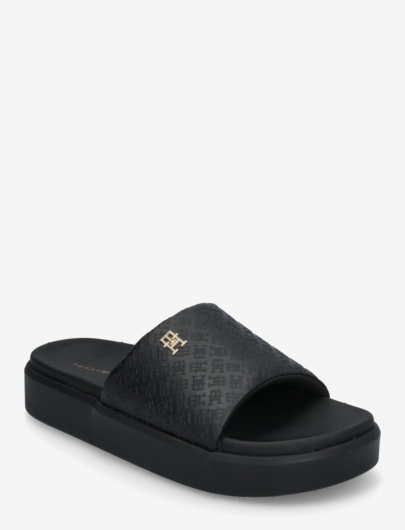 Tommy Hilfiger - PLATFORM MONOGRAM POOLSLIDE - black - 0