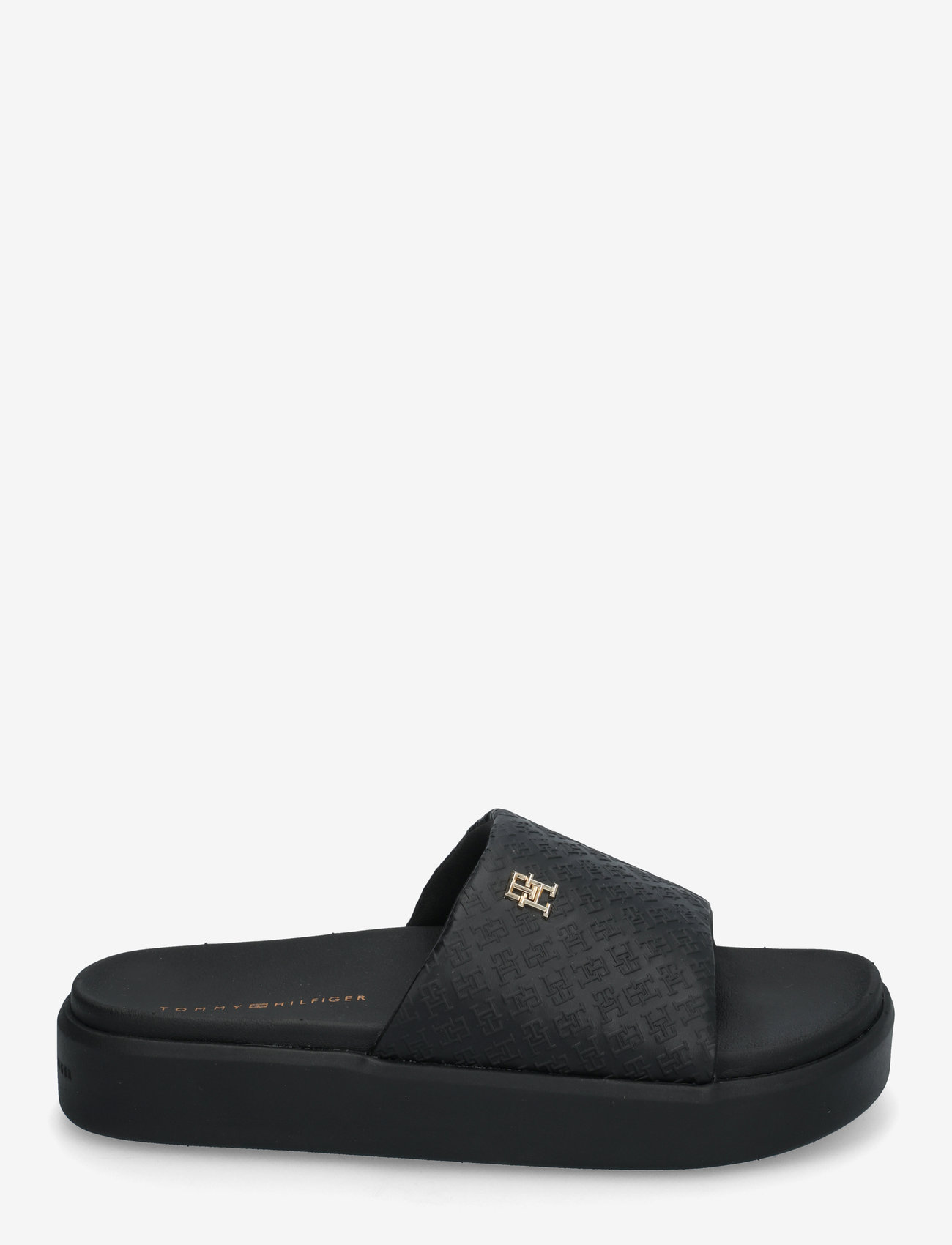 Tommy Hilfiger - PLATFORM MONOGRAM POOLSLIDE - black - 1