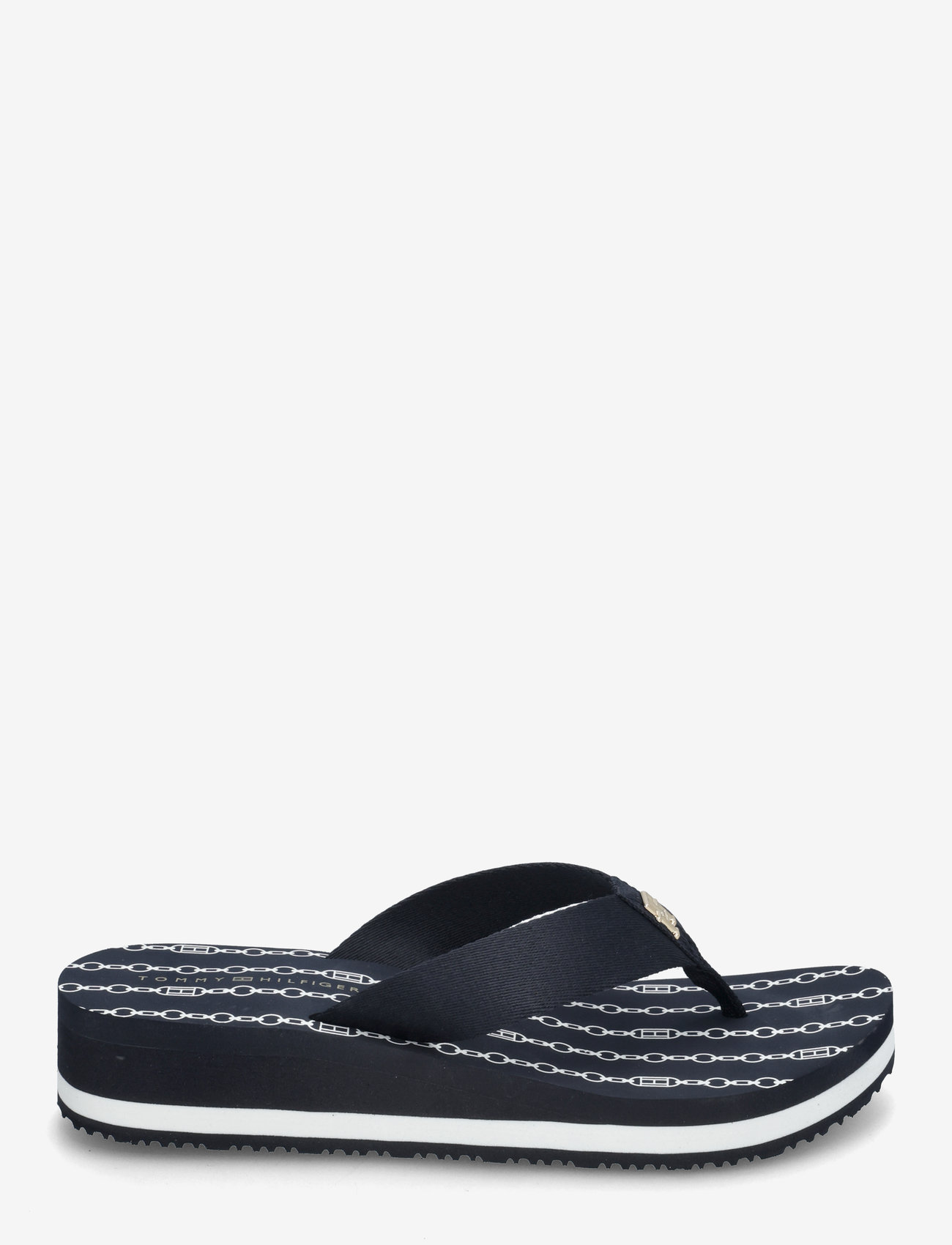 Tommy Hilfiger - IM TH CHAINPRINT MIDWEDGE SANDAL - space blue - 1