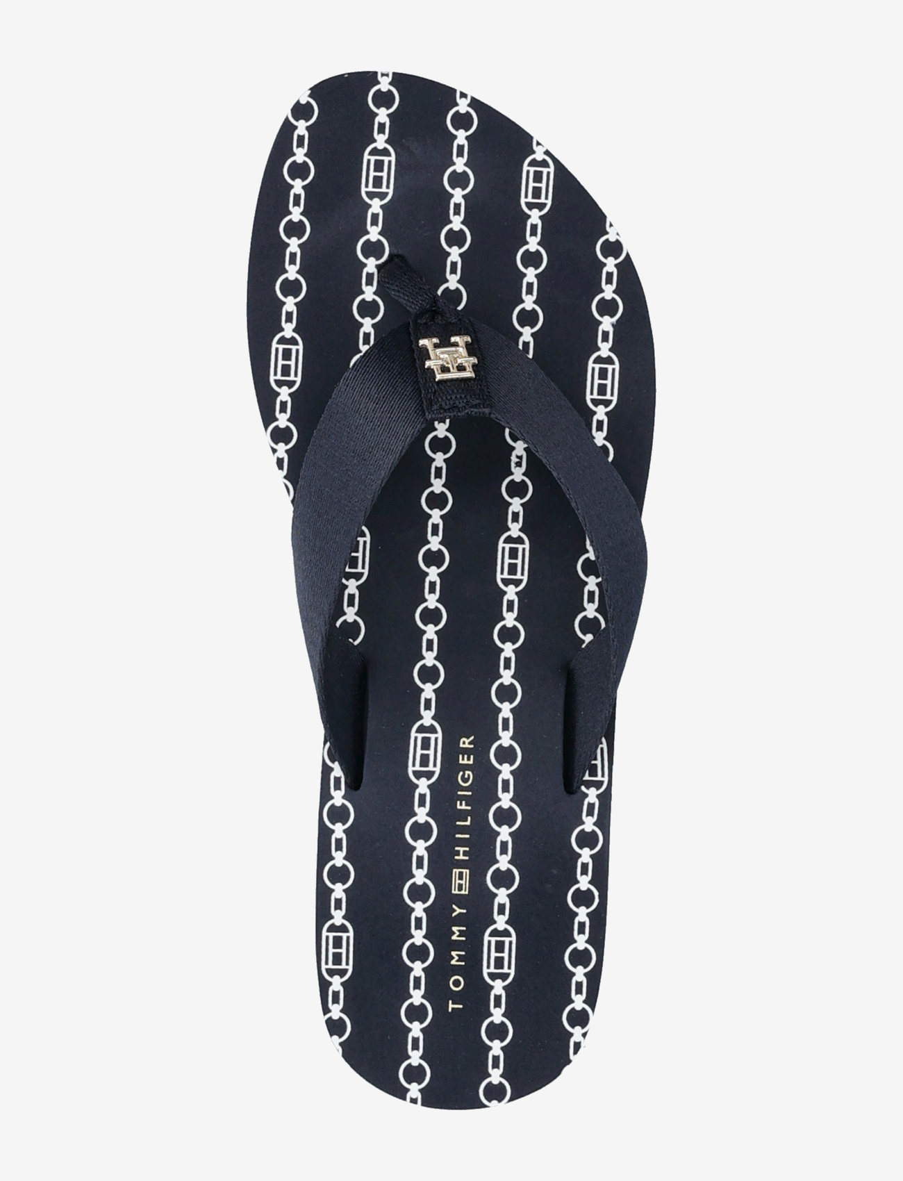 Tommy Hilfiger - IM TH CHAINPRINT MIDWEDGE SANDAL - space blue - 3
