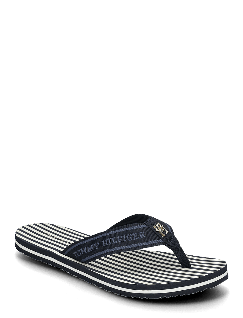 Tommy Hilfiger - TH STRIPES BEACH SANDAL - flip flops - space blue - 0
