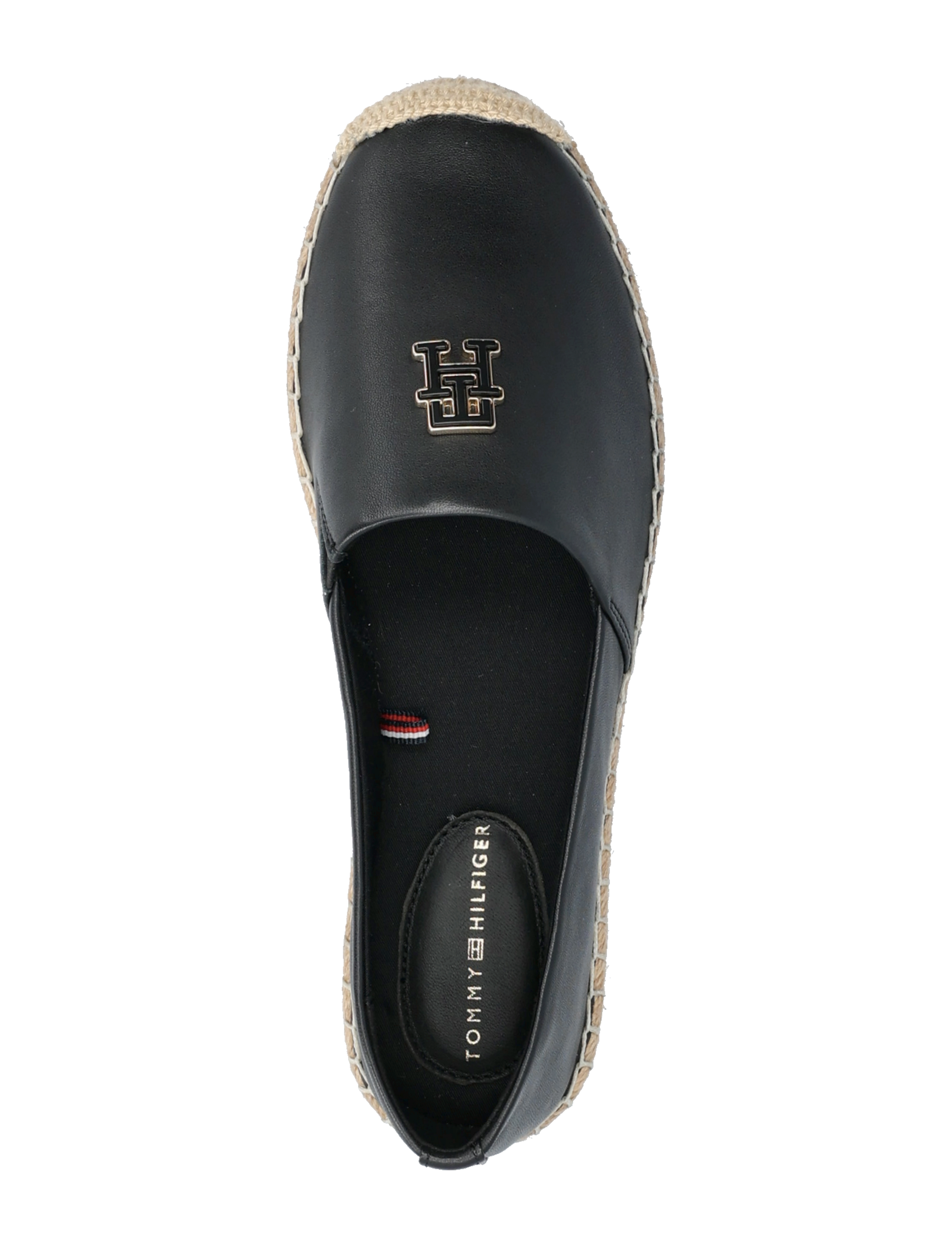 Tommy Hilfiger - TH LOGO LEATHER ESPADRILLE - black - 3