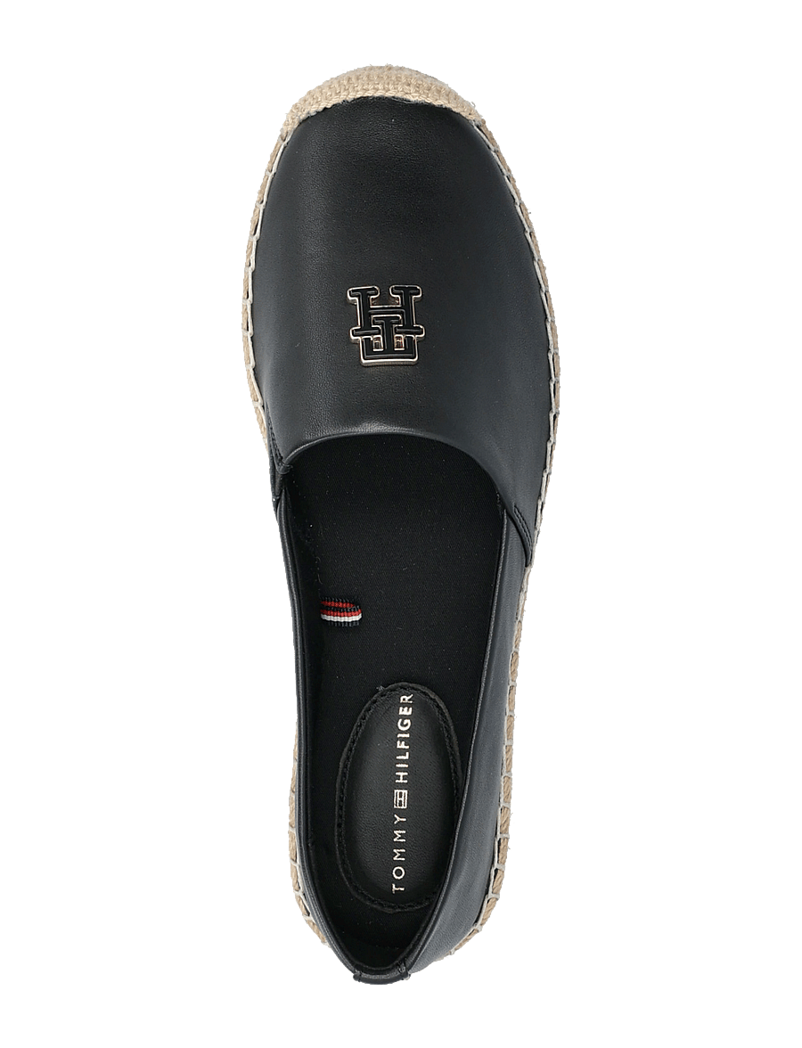 Tommy Hilfiger - TH LOGO LEATHER ESPADRILLE - black - 3