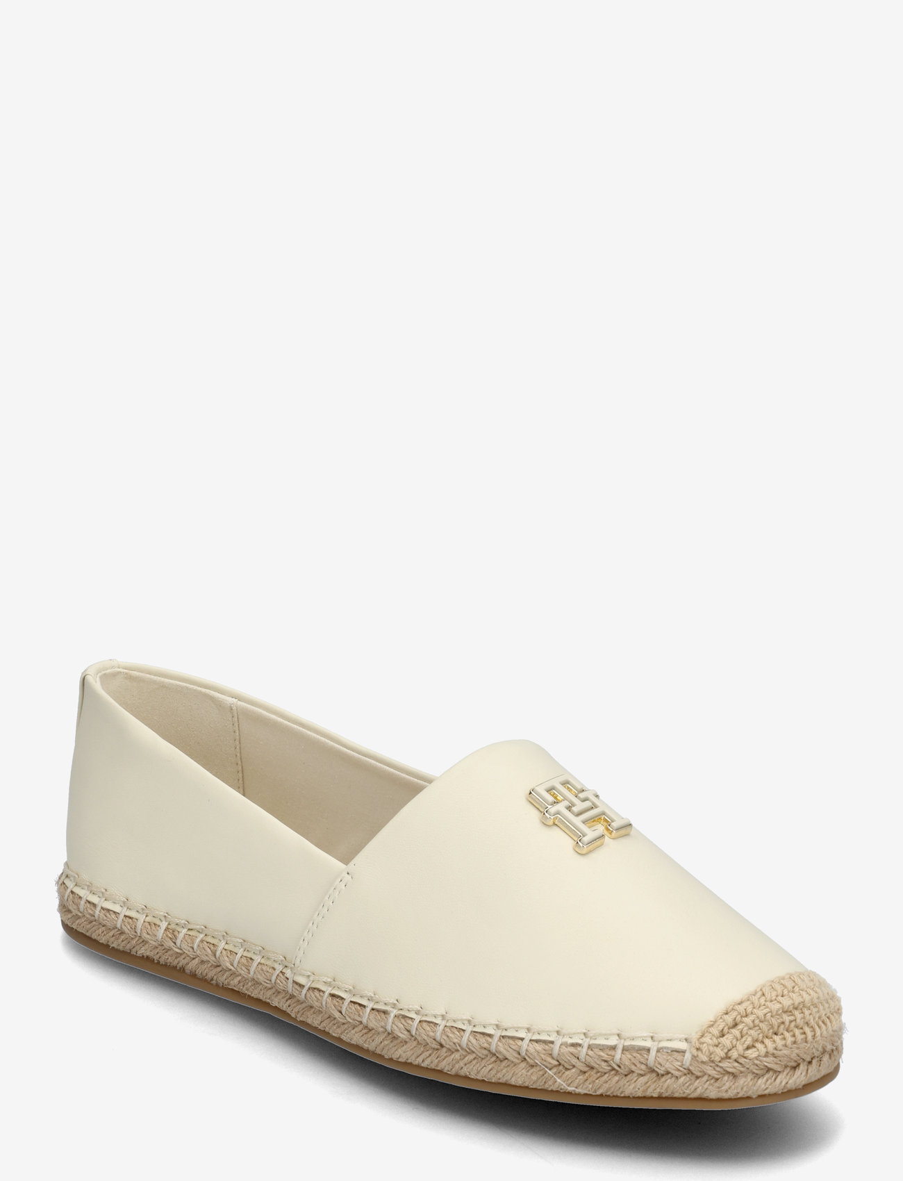 Tommy Hilfiger - TH LOGO LEATHER ESPADRILLE - espadrilles - muslin - 0