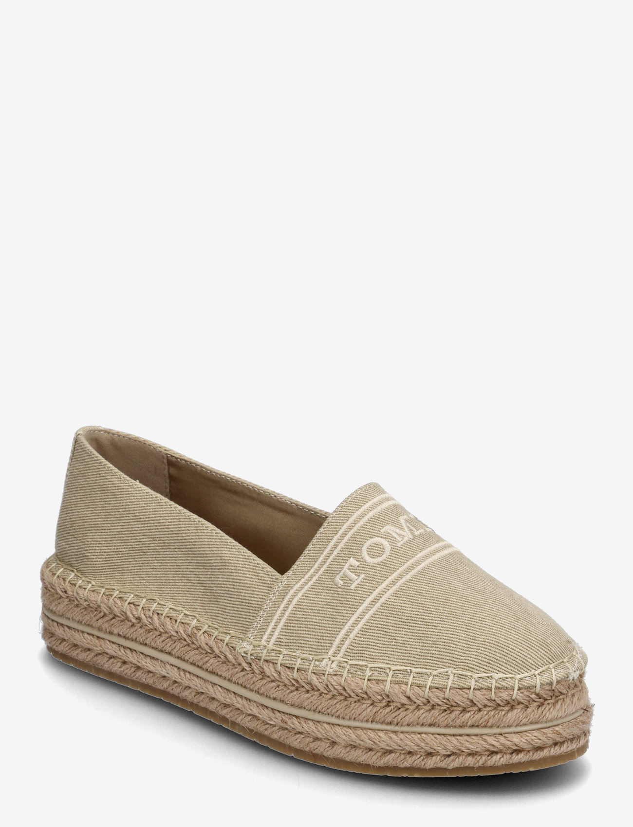 Tommy Hilfiger - DENIM PLATFORM ESPADRILLE - espadrillos - horseradish - 1