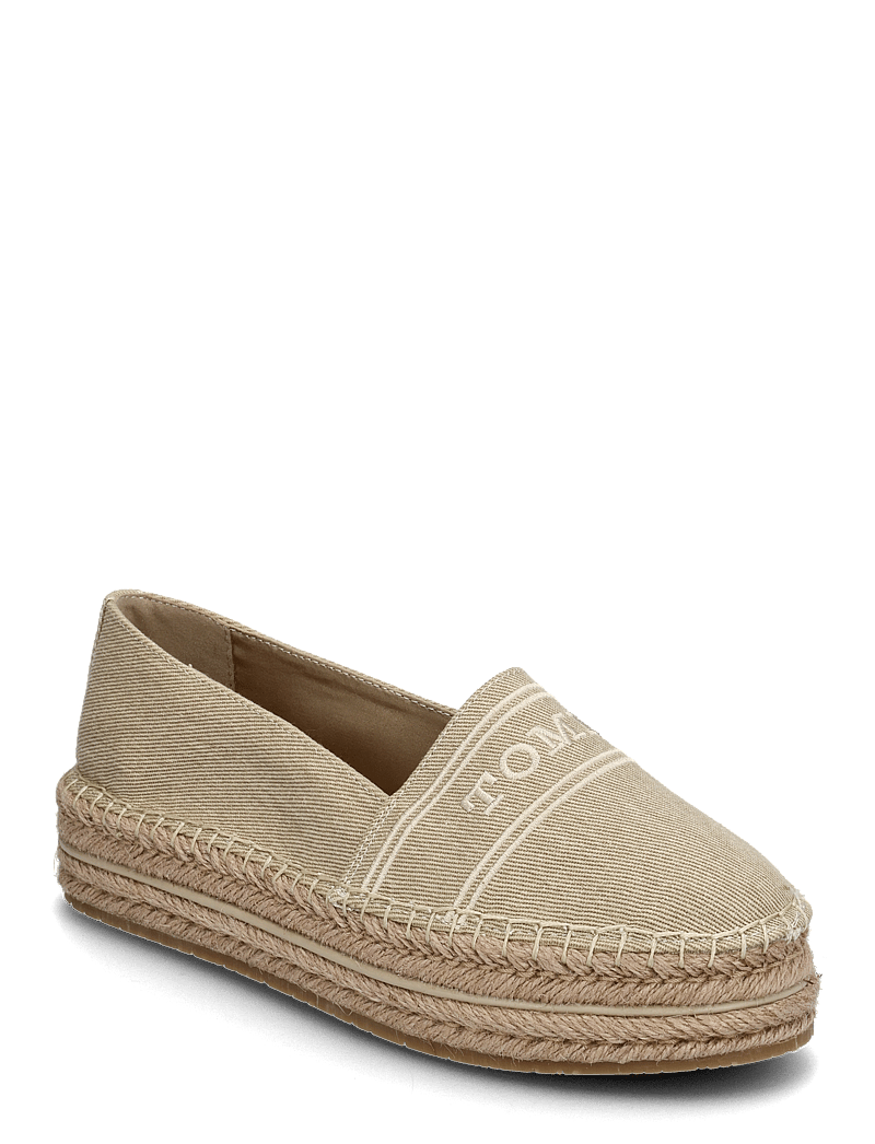 Tommy Hilfiger - DENIM PLATFORM ESPADRILLE - espadrilles - horseradish - 1