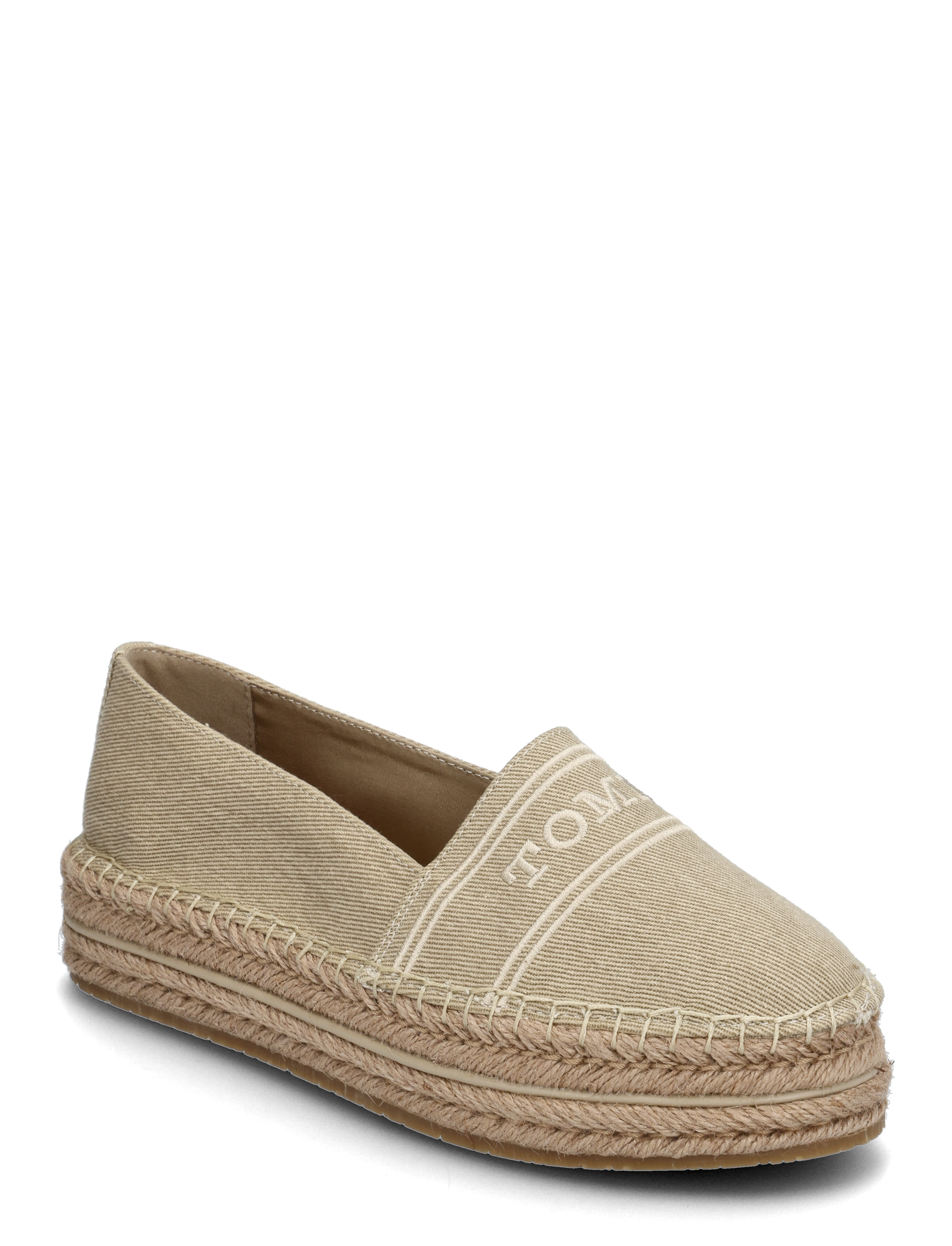 Tommy Hilfiger DENIM PLATFORM ESPADRILLE - Espadrillos - HORSERADISH / beige