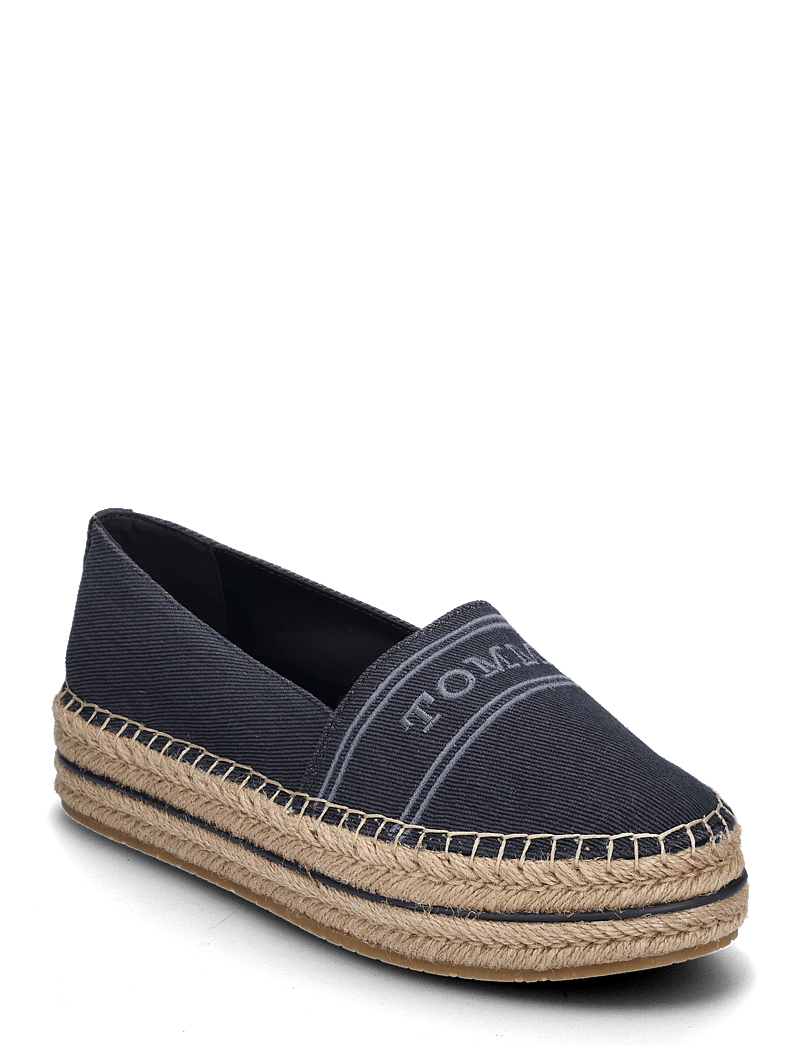 Tommy Hilfiger - DENIM PLATFORM ESPADRILLE - espadrilles - space blue - 0