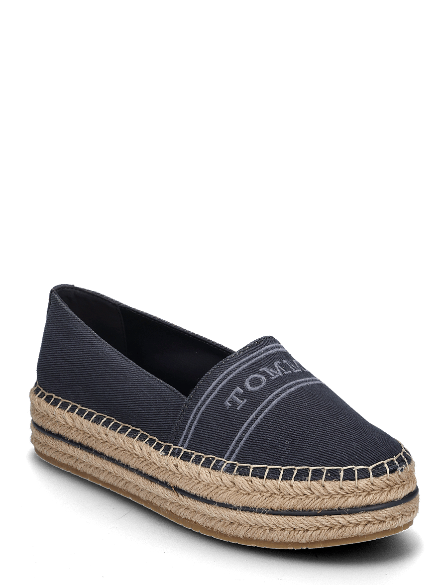 Tommy Hilfiger - DENIM PLATFORM ESPADRILLE - space blue - 0