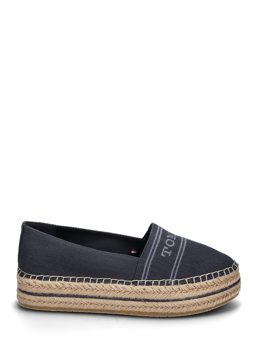 Tommy Hilfiger - DENIM PLATFORM ESPADRILLE - space blue - 1