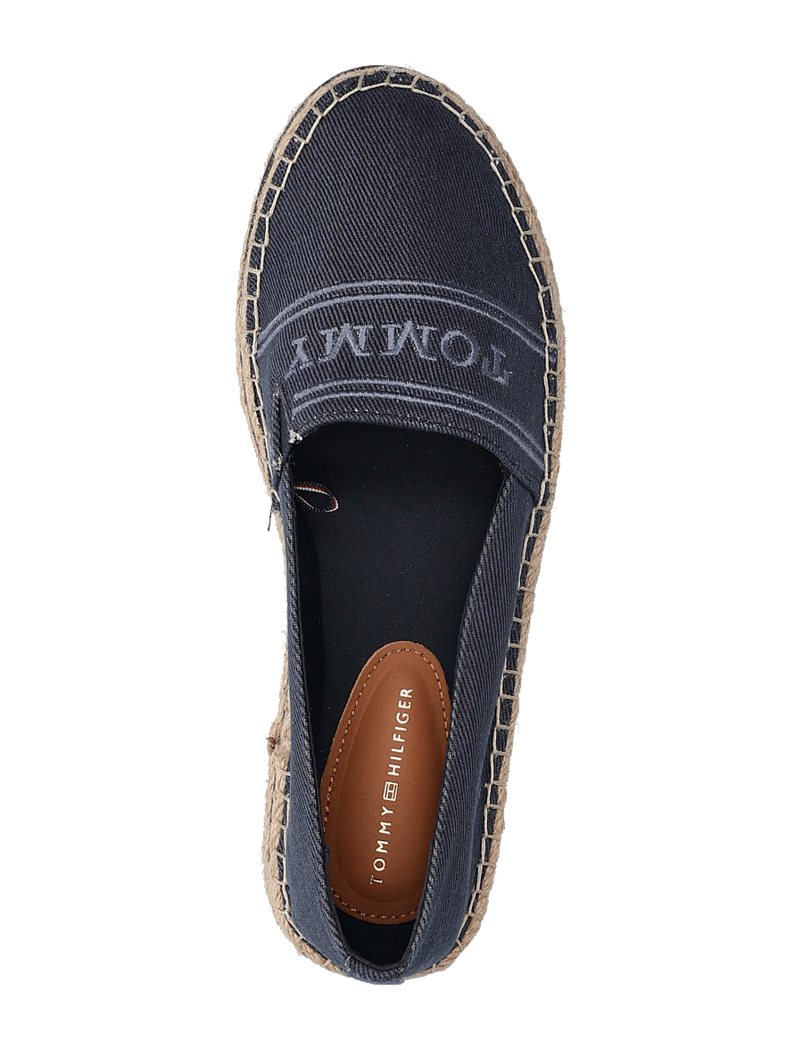 Tommy Hilfiger - DENIM PLATFORM ESPADRILLE - space blue - 3