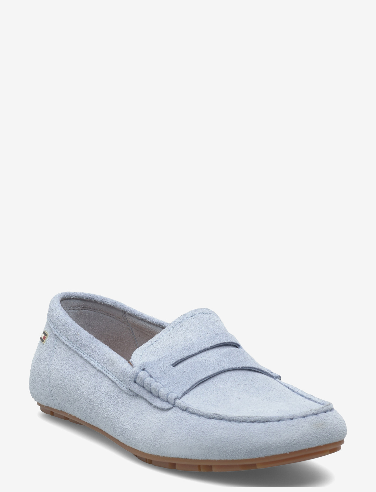Tommy Hilfiger - FLAG SOFT SUEDE DRIVER LOAFER - speciella tillfällen - breezy blue - 0