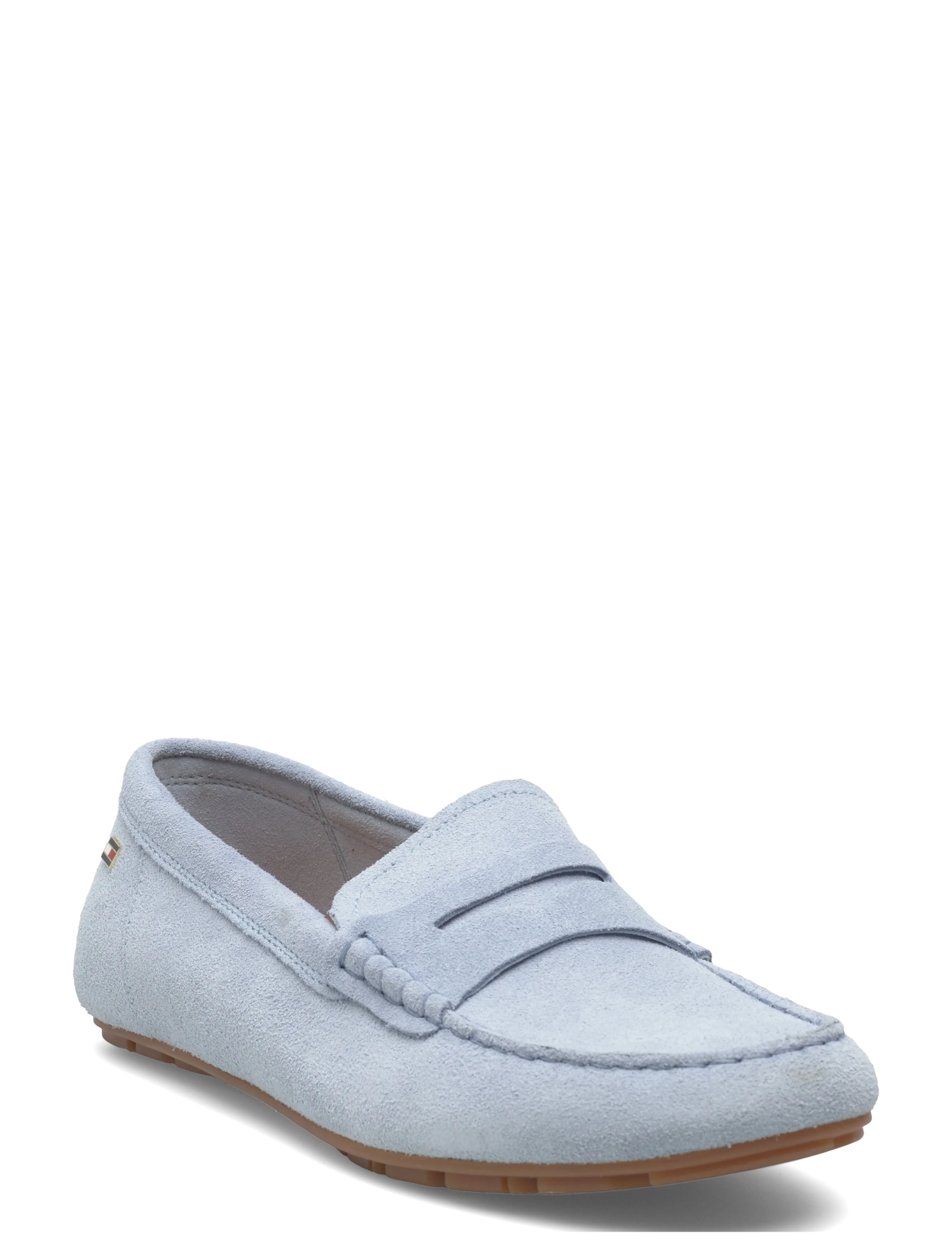 Tommy Hilfiger FLAG SOFT SUEDE DRIVER LOAFER - Loafers - BREEZY BLUE / blue
