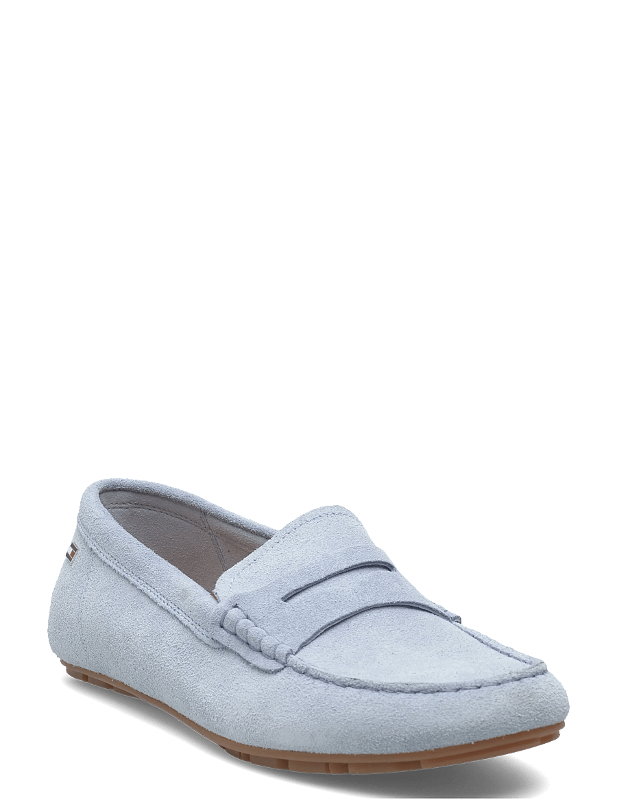 Tommy Hilfiger - FLAG SOFT SUEDE DRIVER LOAFER - modetrends - breezy blue - 0