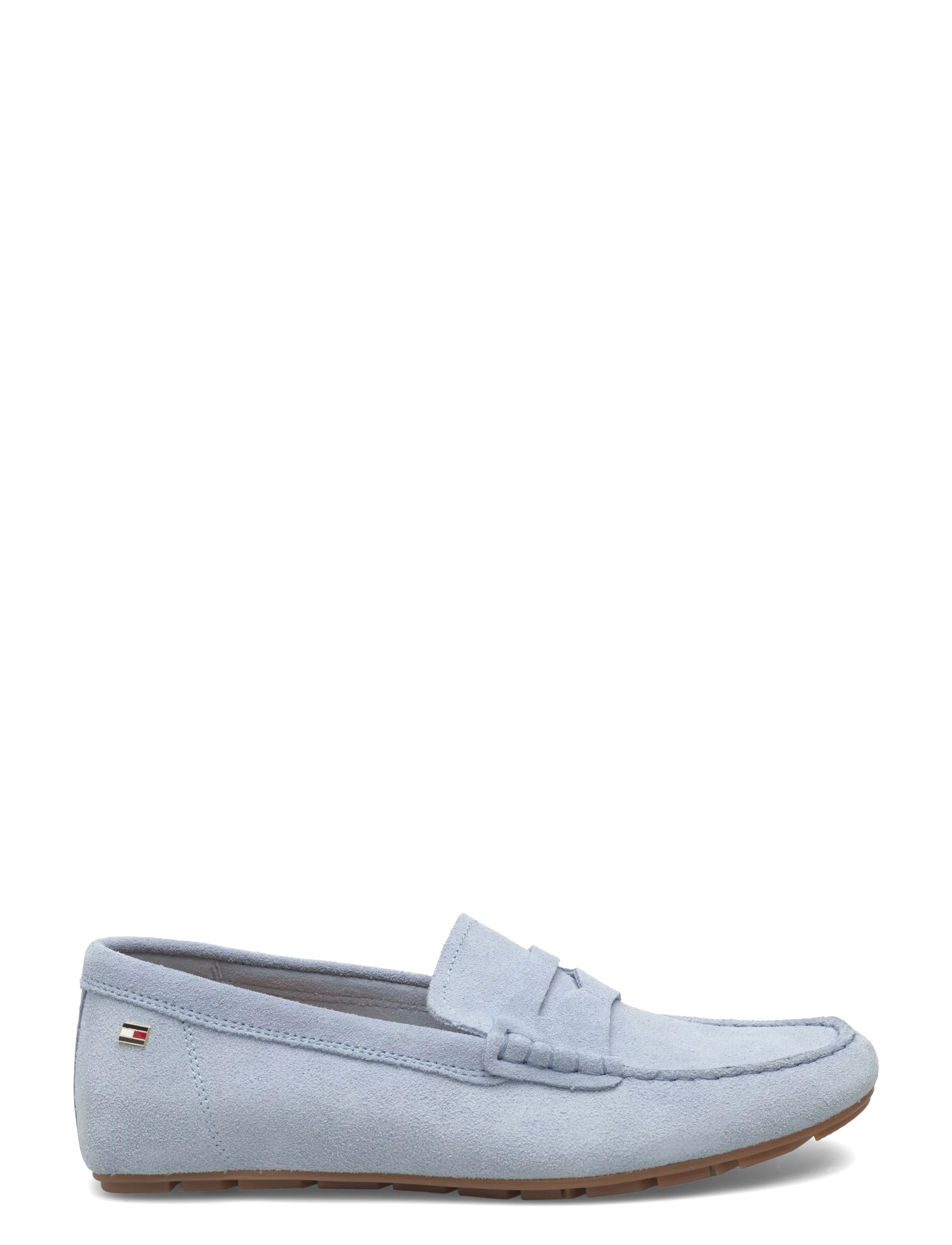 Tommy Hilfiger - FLAG SOFT SUEDE DRIVER LOAFER - moetrendid - breezy blue - 1