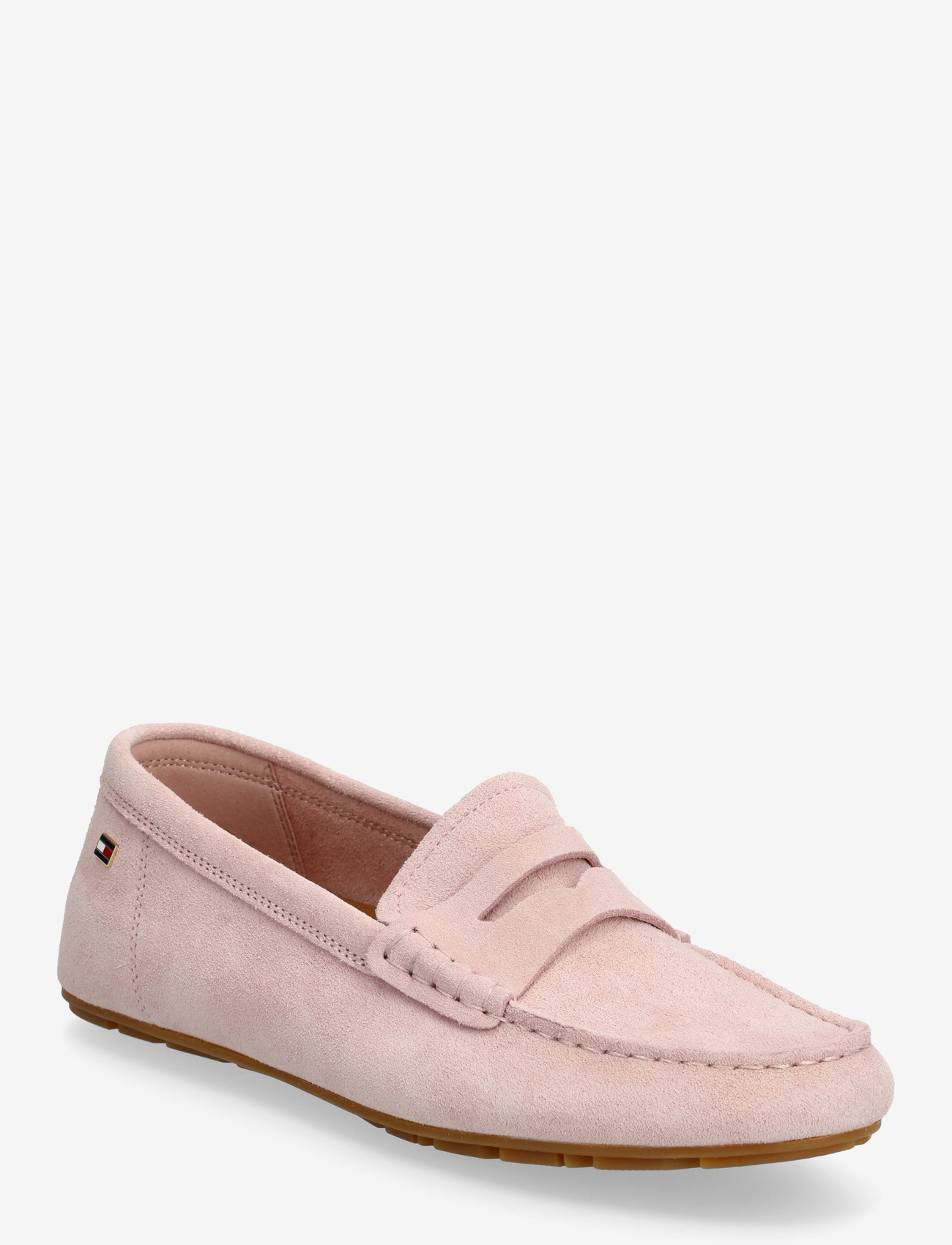 Tommy Hilfiger - FLAG SOFT SUEDE DRIVER LOAFER - mode trends - foggy pink - 0