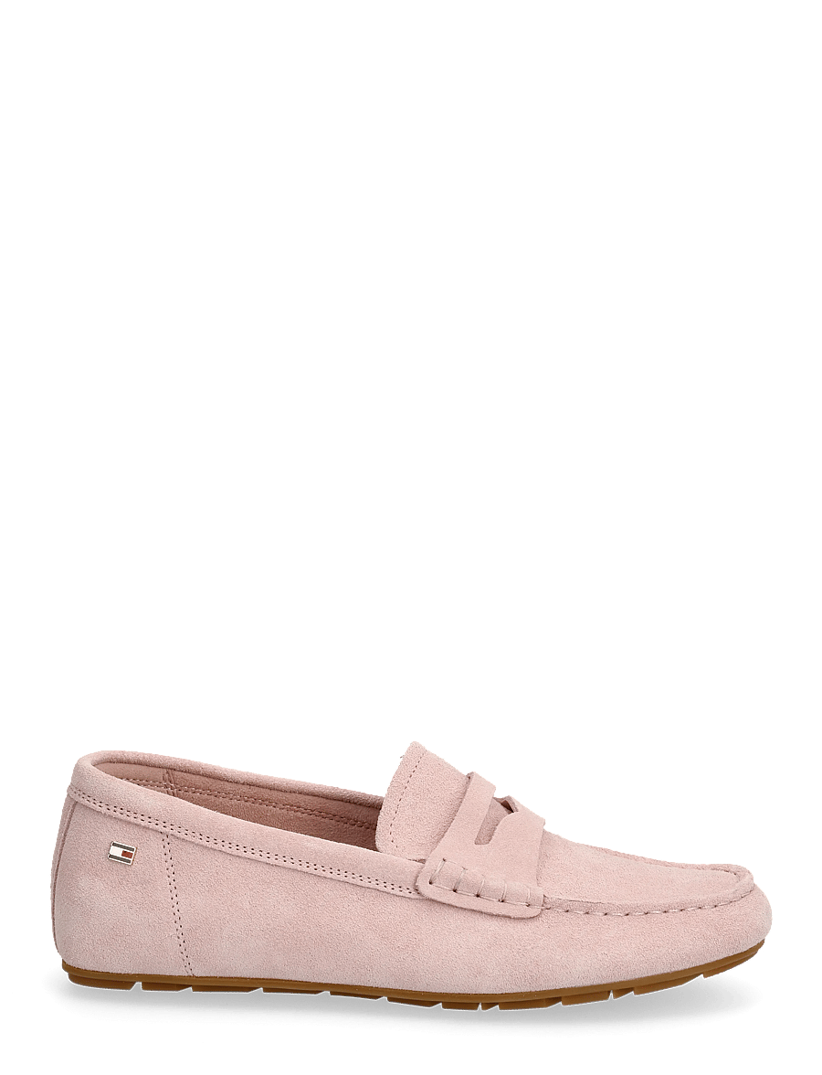 Tommy Hilfiger - FLAG SOFT SUEDE DRIVER LOAFER - modetrends - foggy pink - 1
