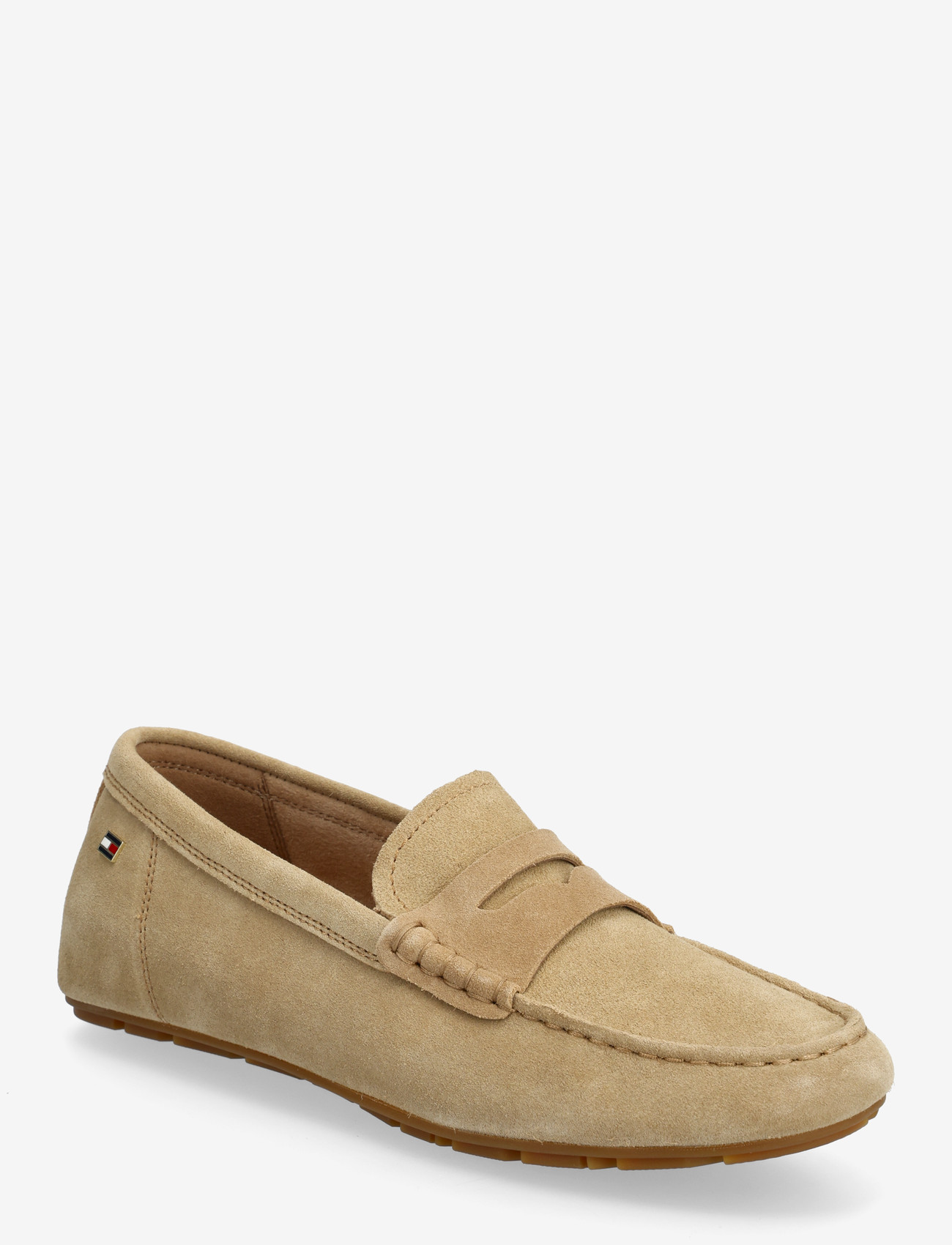 Tommy Hilfiger - FLAG SOFT SUEDE DRIVER LOAFER - mode trends - safari canvas - 0