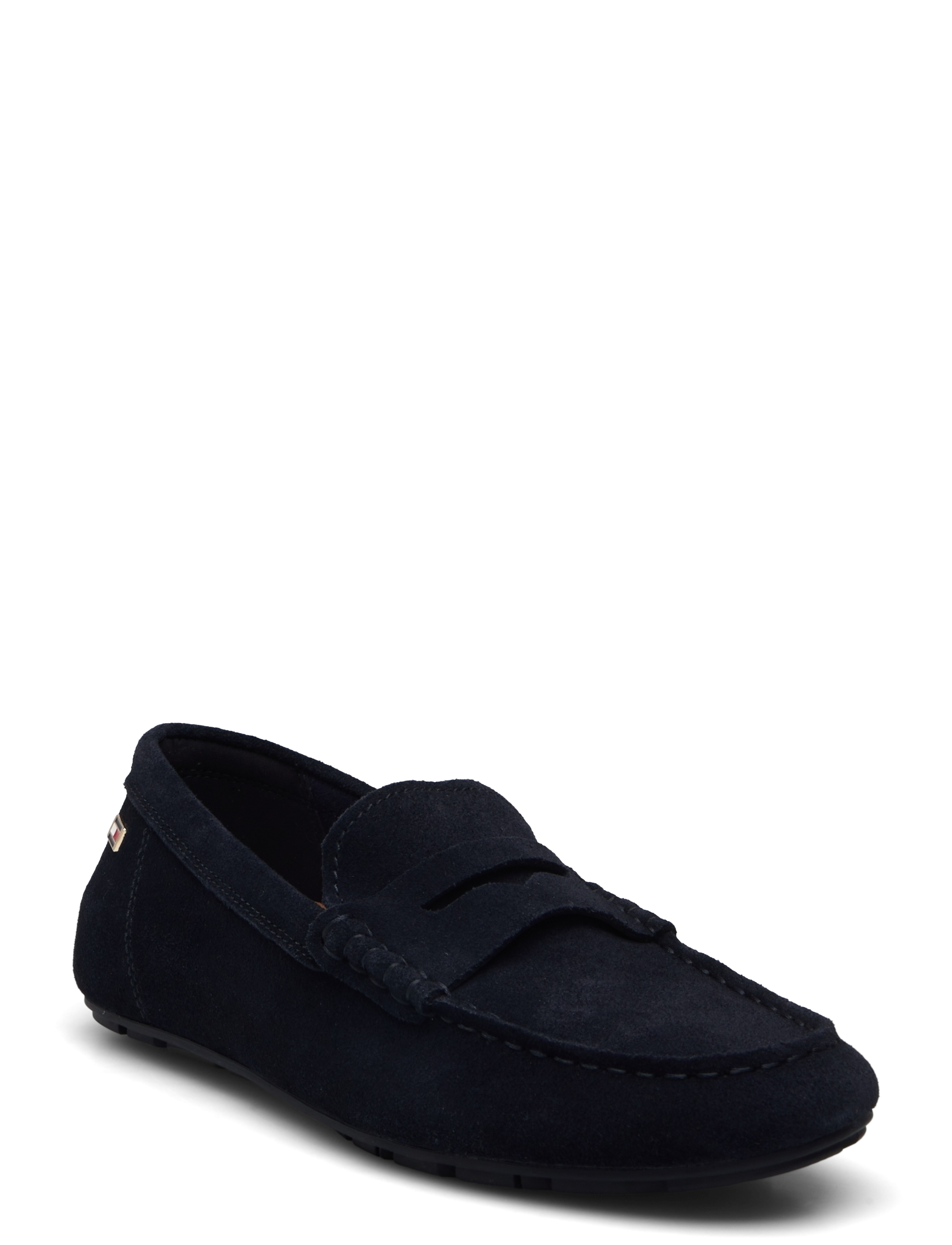 Tommy Hilfiger Flag Soft Suede Driver Loafer, 36, Schuhe, Marineblau - Flat Loafers, Frauen