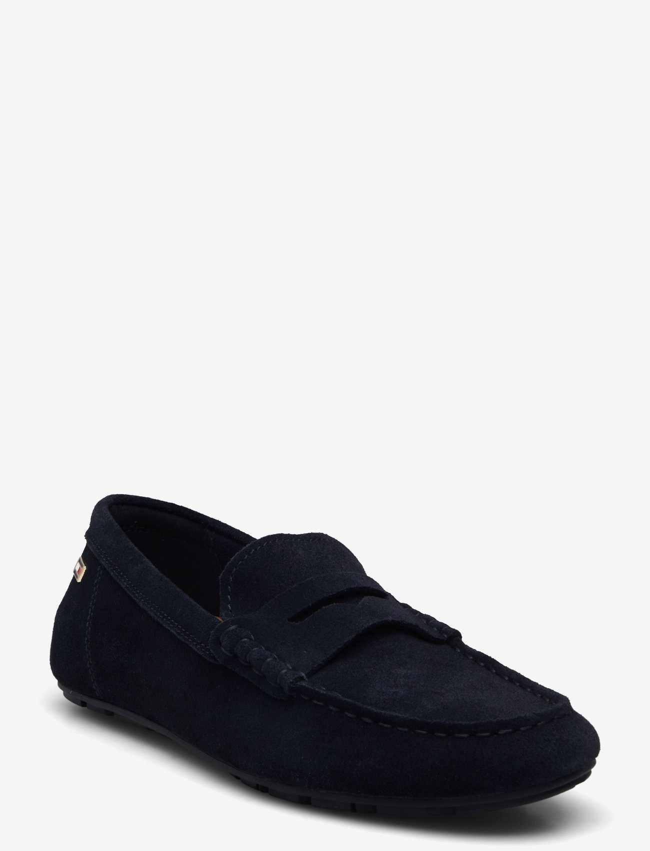 Tommy Hilfiger - FLAG SOFT SUEDE DRIVER LOAFER - speciella tillfällen - space blue - 0