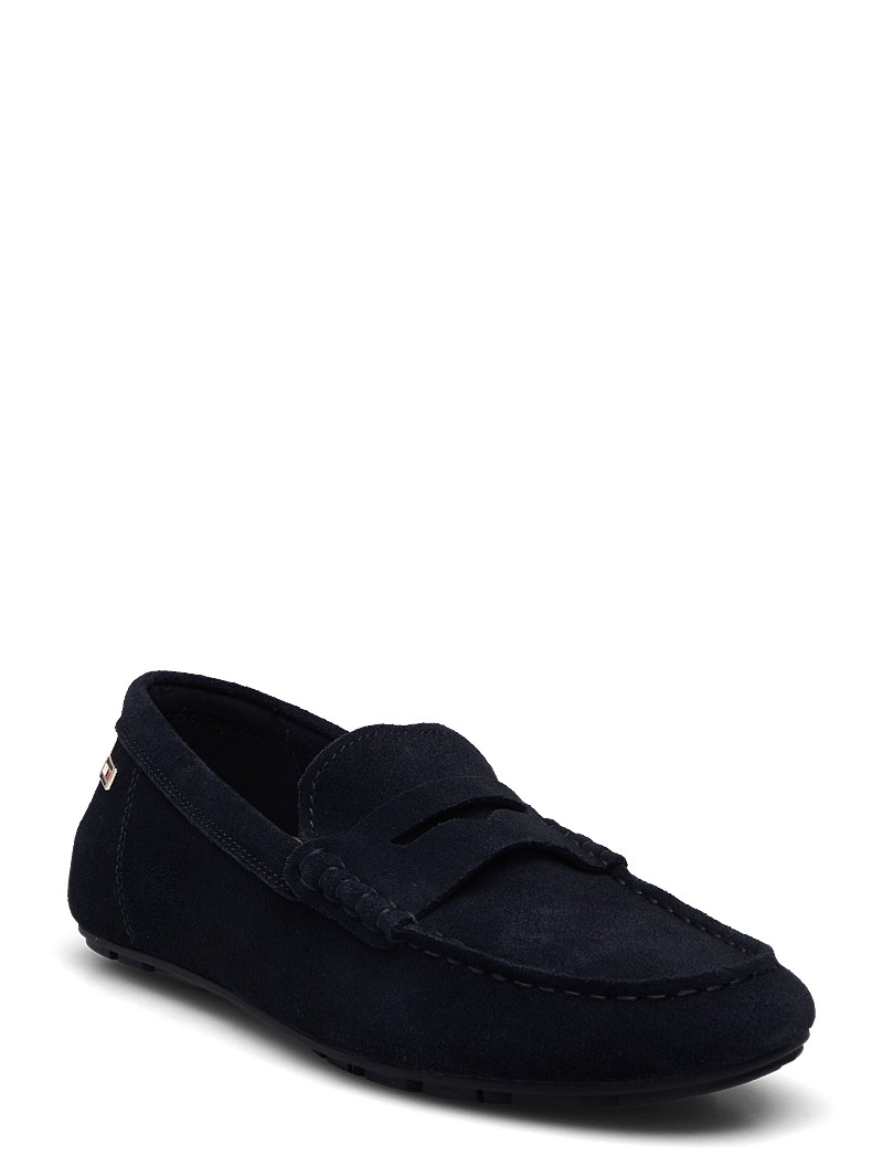 Tommy Hilfiger - FLAG SOFT SUEDE DRIVER LOAFER - modetrends - space blue - 0