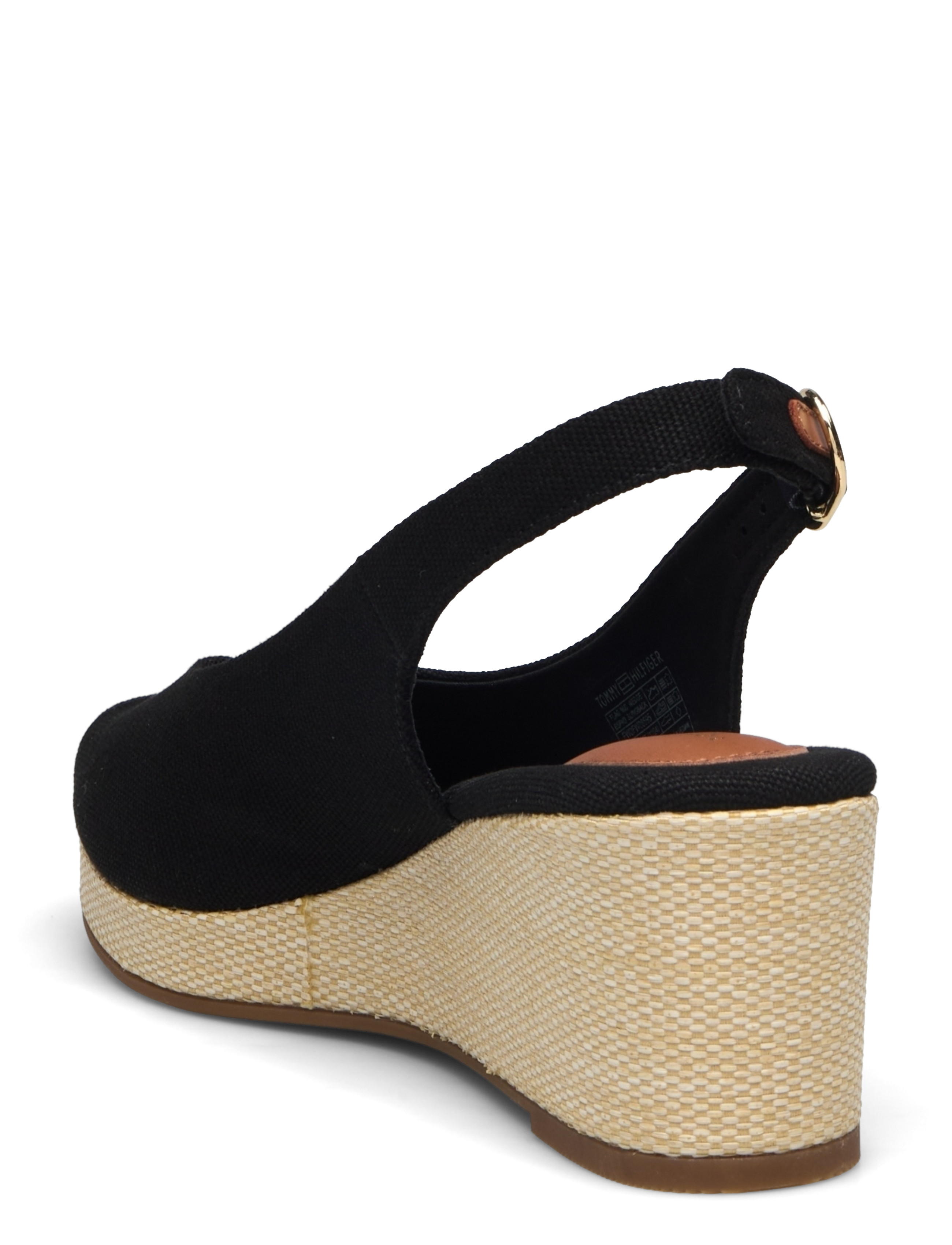 Tommy Hilfiger - FLAG MID WEDGE ESPAD SLINGBACK - black - 2