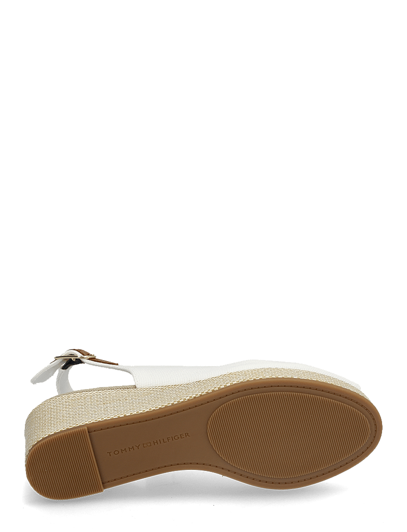 Tommy Hilfiger - FLAG MID WEDGE ESPAD SLINGBACK - espadrilles mit absatz - ecru - 4