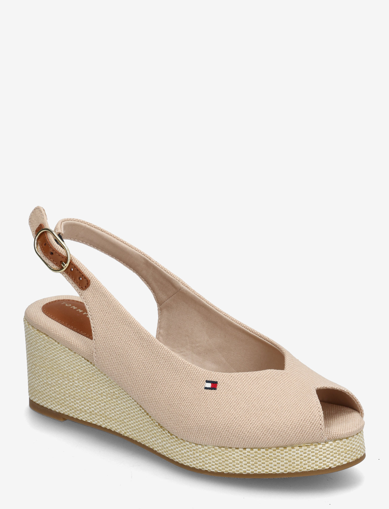 Tommy Hilfiger - FLAG MID WEDGE ESPAD SLINGBACK - højhælede espadrillos - misty blush - 0