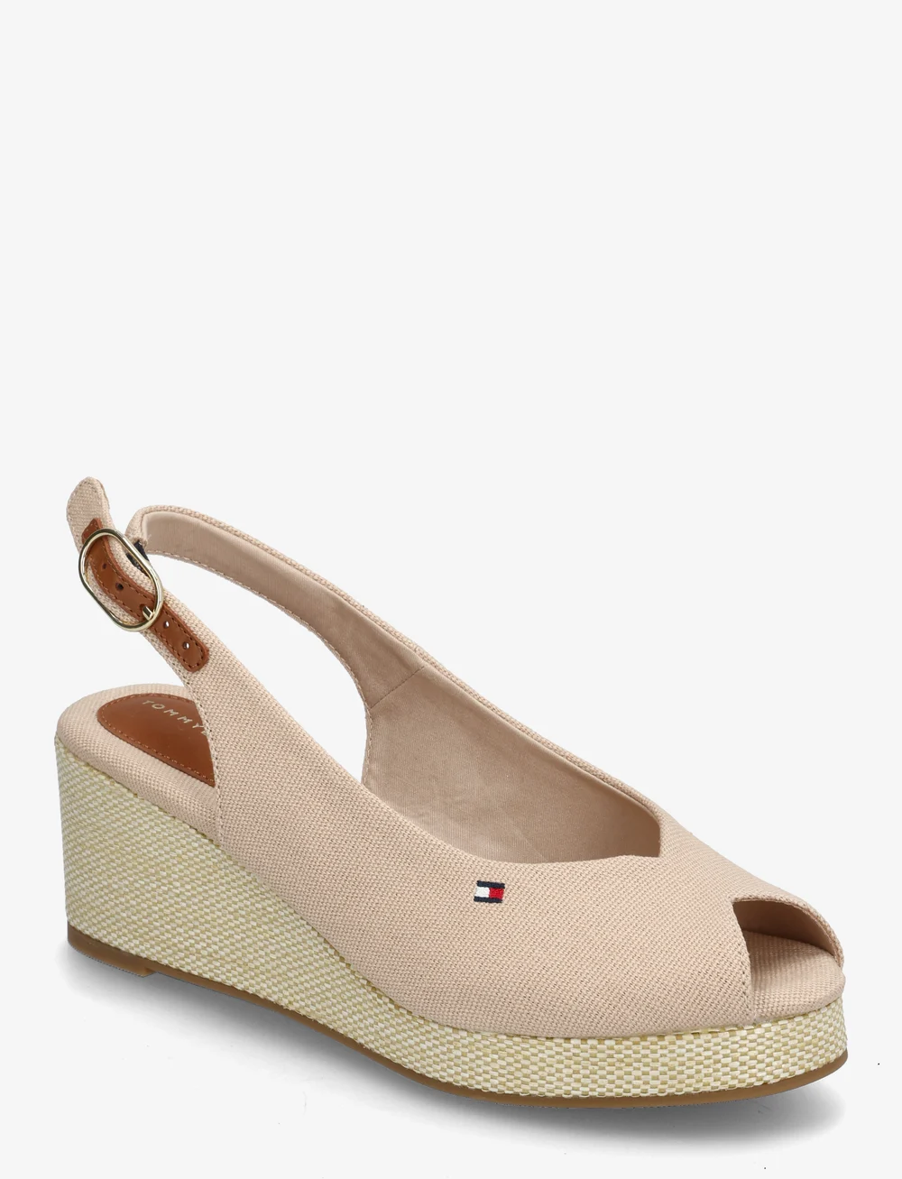 Tommy Hilfiger - FLAG MID WEDGE ESPAD SLINGBACK - espadrilles mit absatz - misty blush - 0