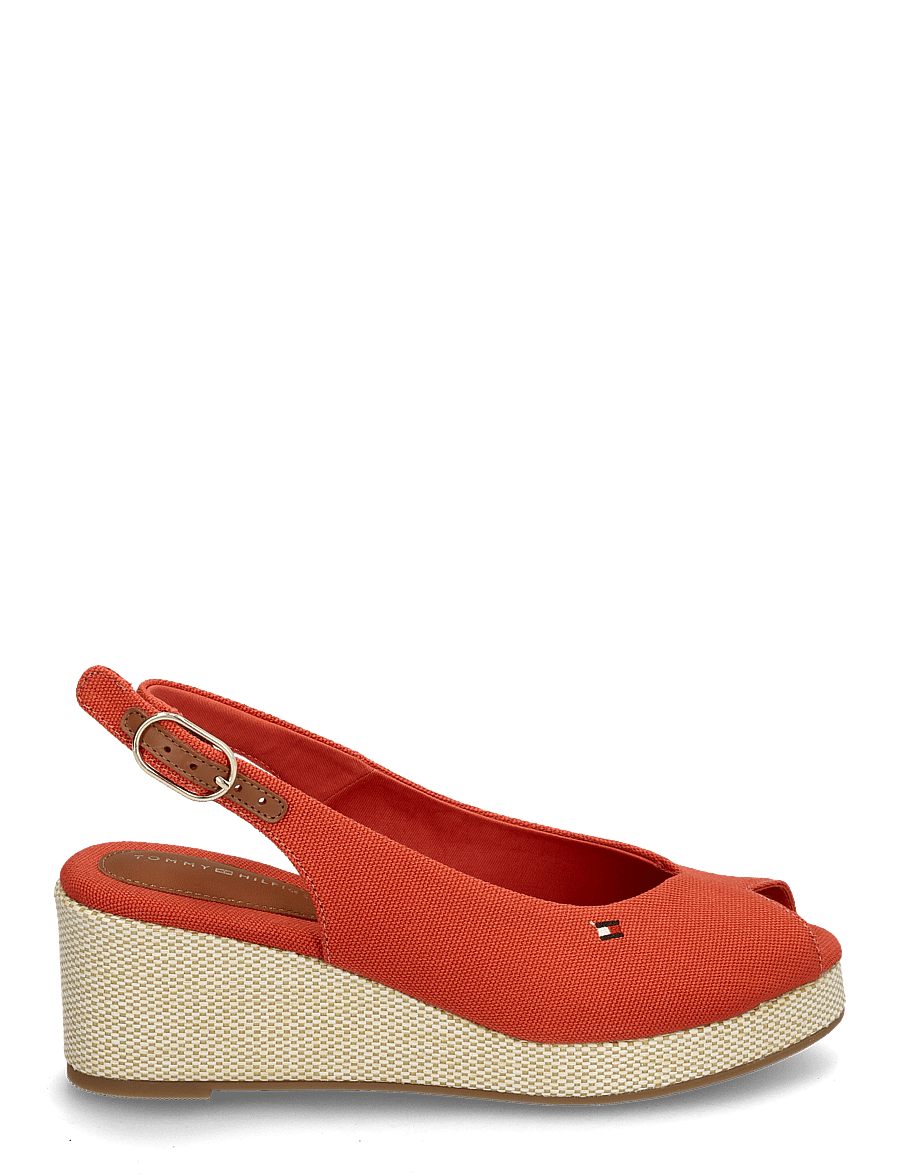 Tommy Hilfiger - FLAG MID WEDGE ESPAD SLINGBACK - rustic clay - 1