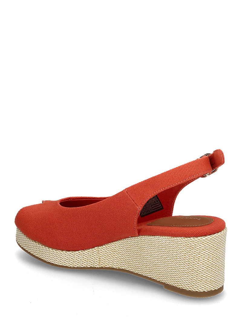 Tommy Hilfiger - FLAG MID WEDGE ESPAD SLINGBACK - espadrillos med klack - rustic clay - 2