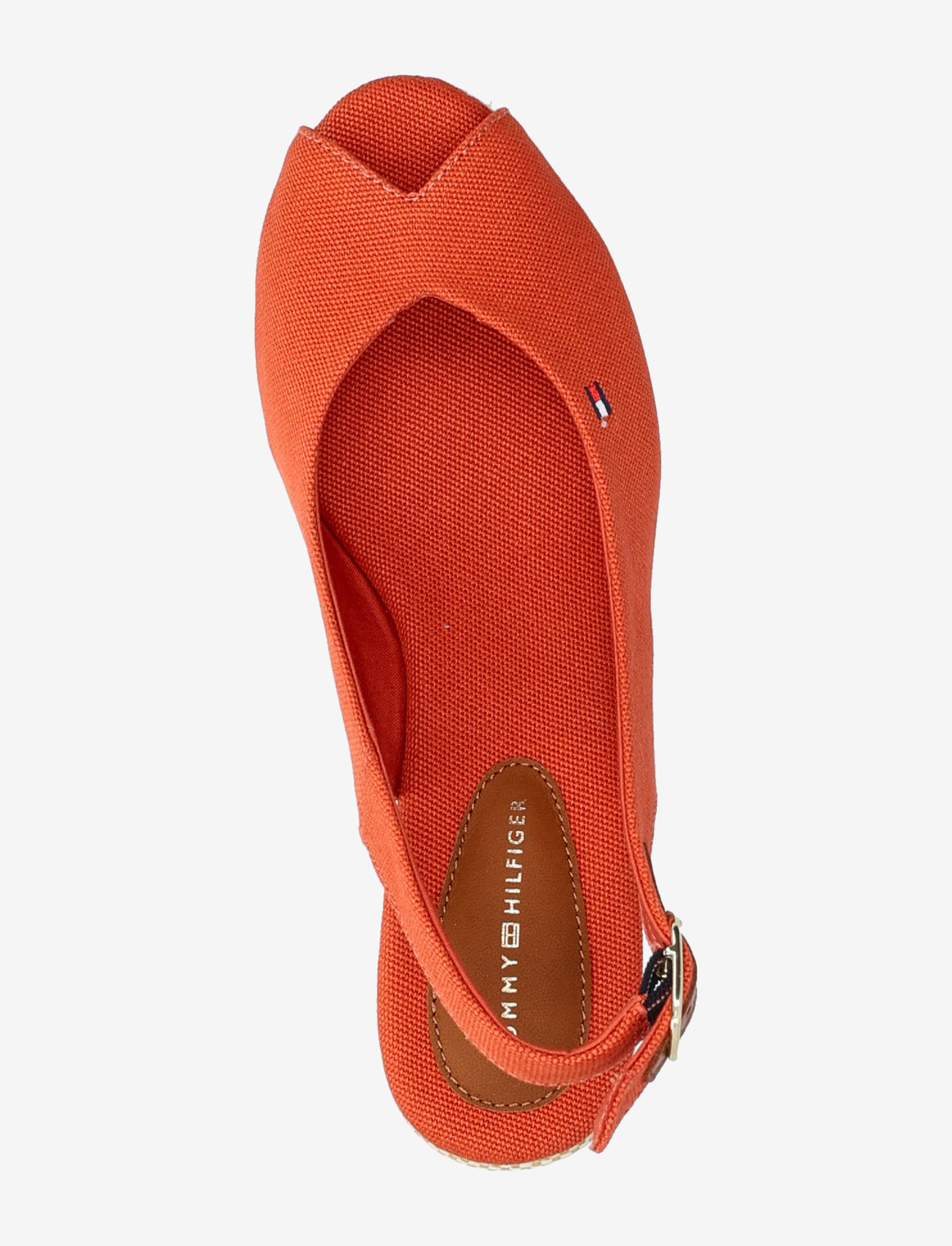 Tommy Hilfiger - FLAG MID WEDGE ESPAD SLINGBACK - espadrillos med klack - rustic clay - 3