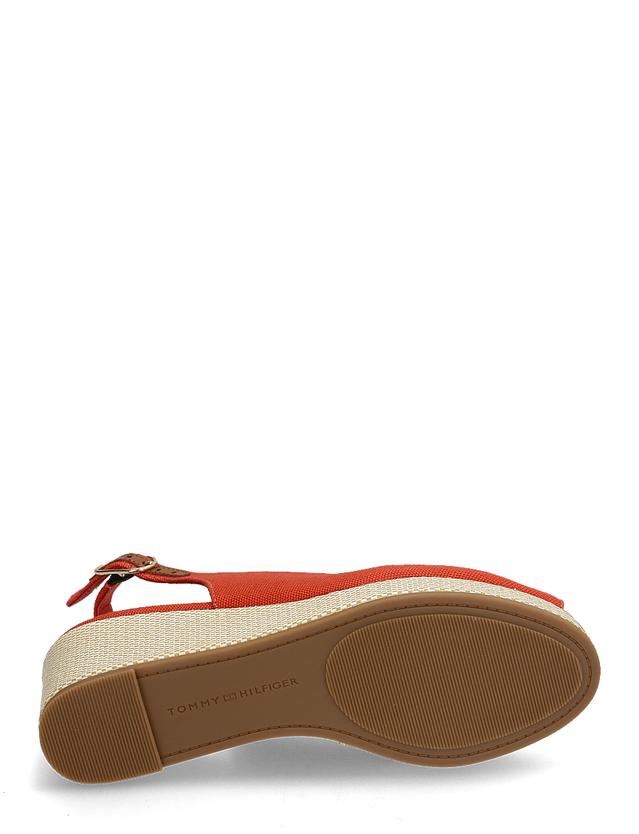 Tommy Hilfiger - FLAG MID WEDGE ESPAD SLINGBACK - rustic clay - 4