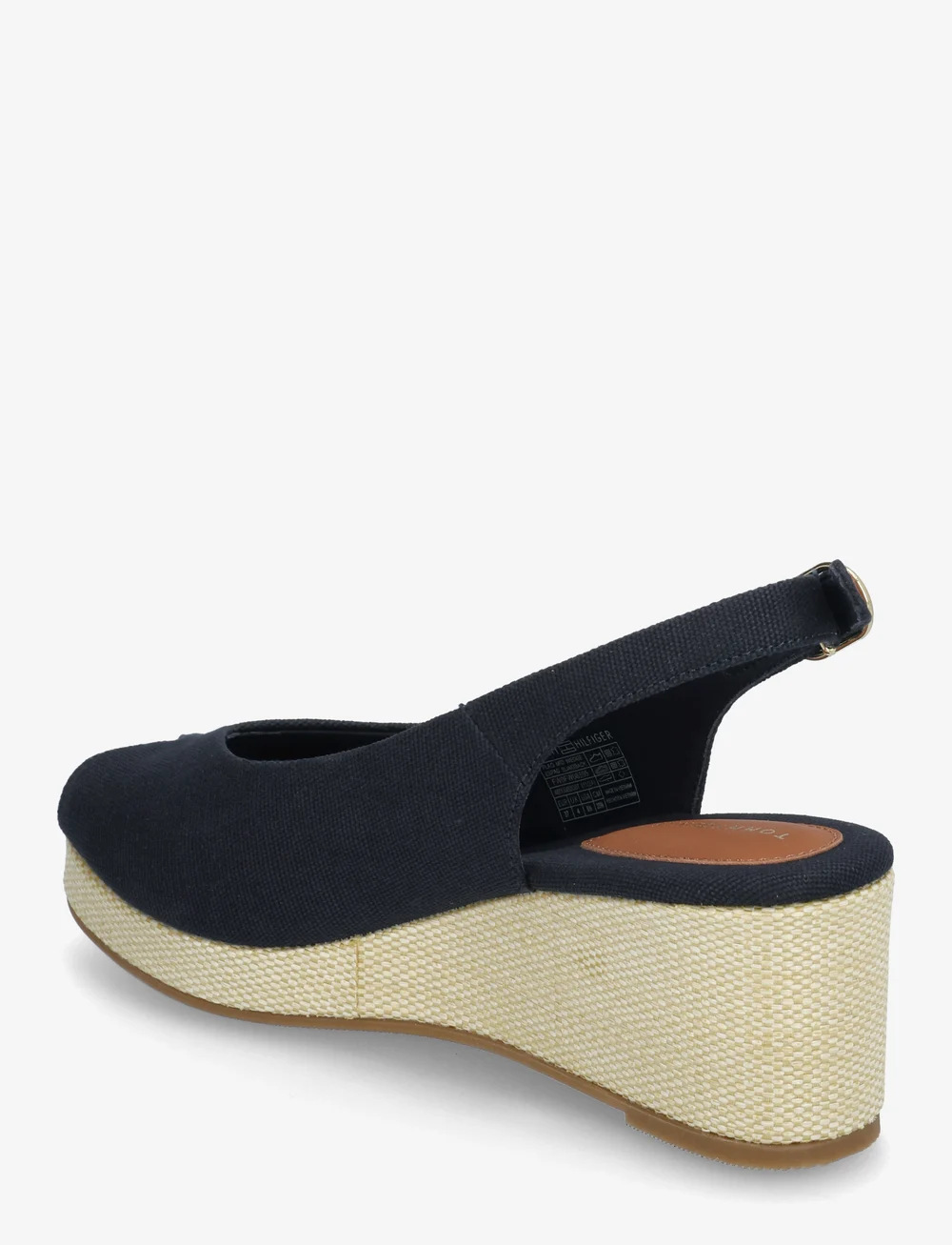 Tommy Hilfiger - FLAG MID WEDGE ESPAD SLINGBACK - højhælede espadrillos - space blue - 2