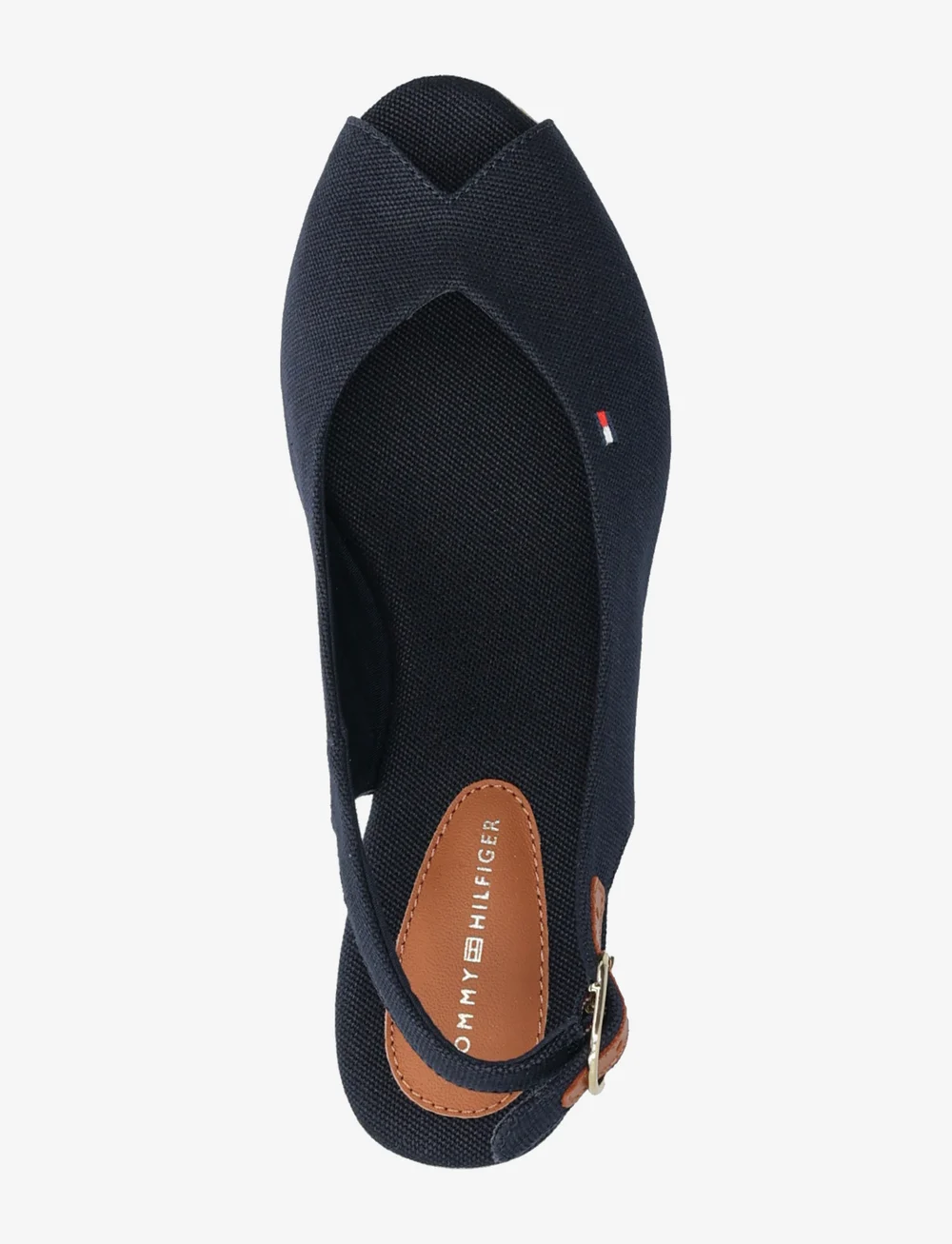 Tommy Hilfiger - FLAG MID WEDGE ESPAD SLINGBACK - højhælede espadrillos - space blue - 3