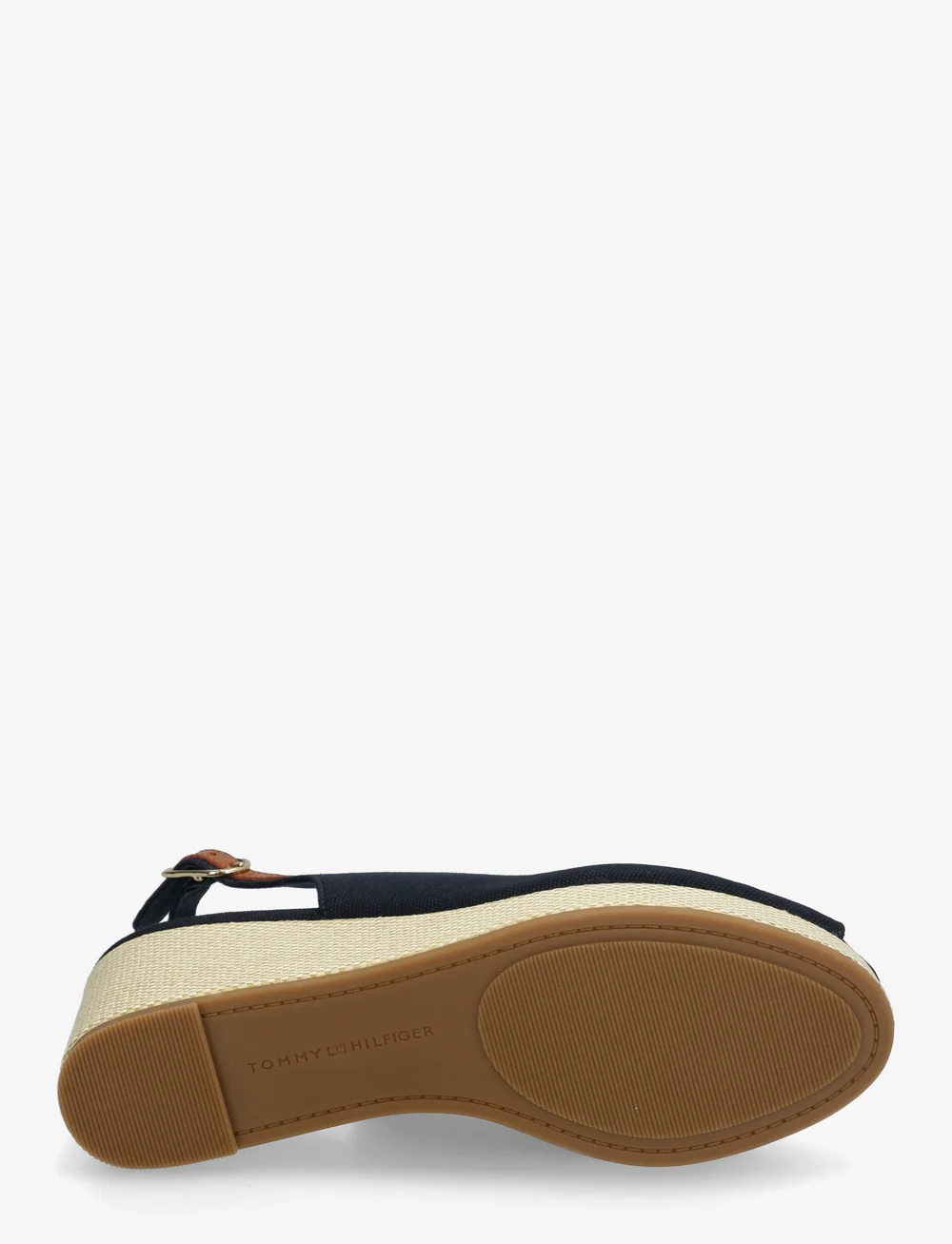 Tommy Hilfiger - FLAG MID WEDGE ESPAD SLINGBACK - højhælede espadrillos - space blue - 4