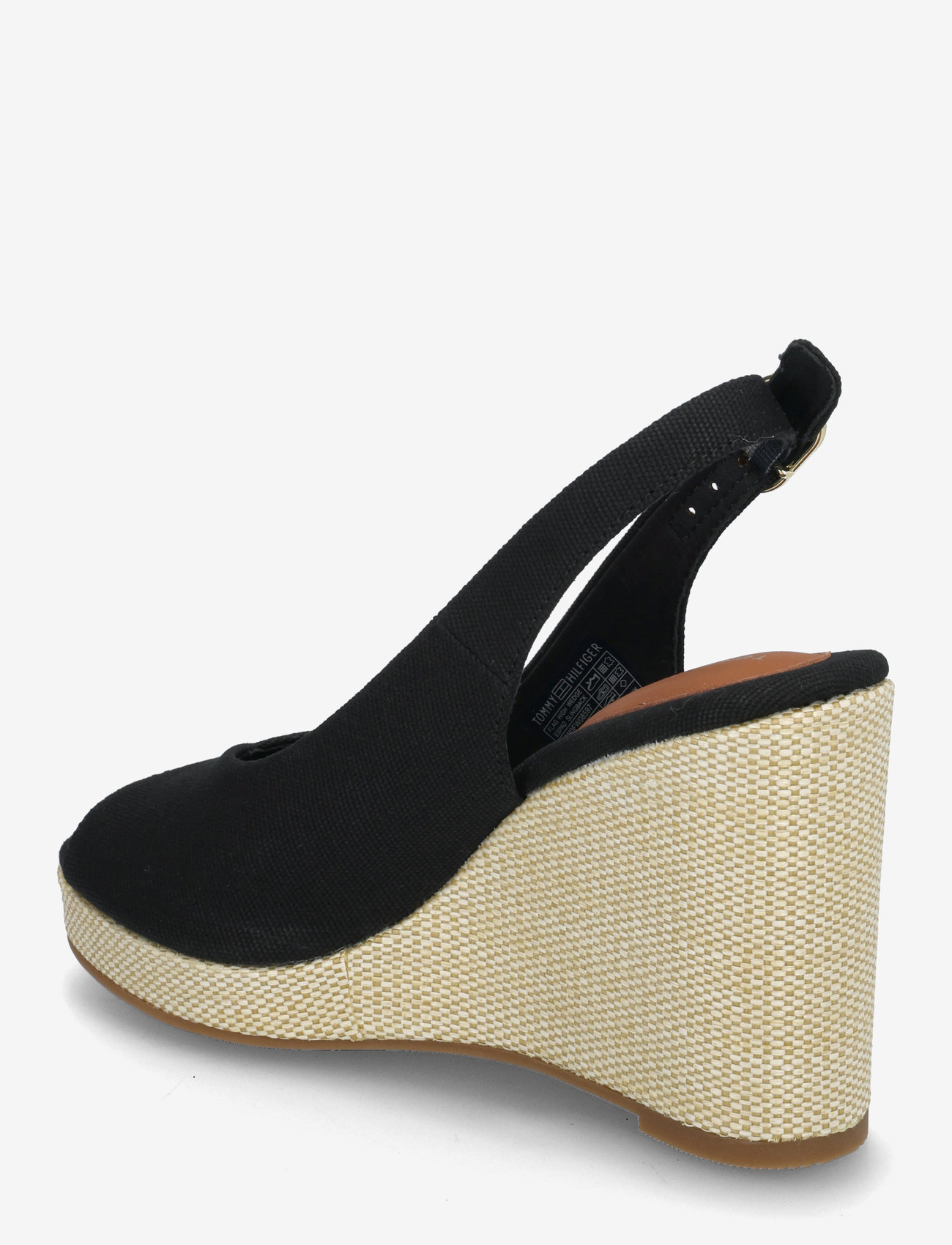 Tommy Hilfiger - FLAG HIGH WEDGE ESPAD SLINGBACK - wedges - black - 2