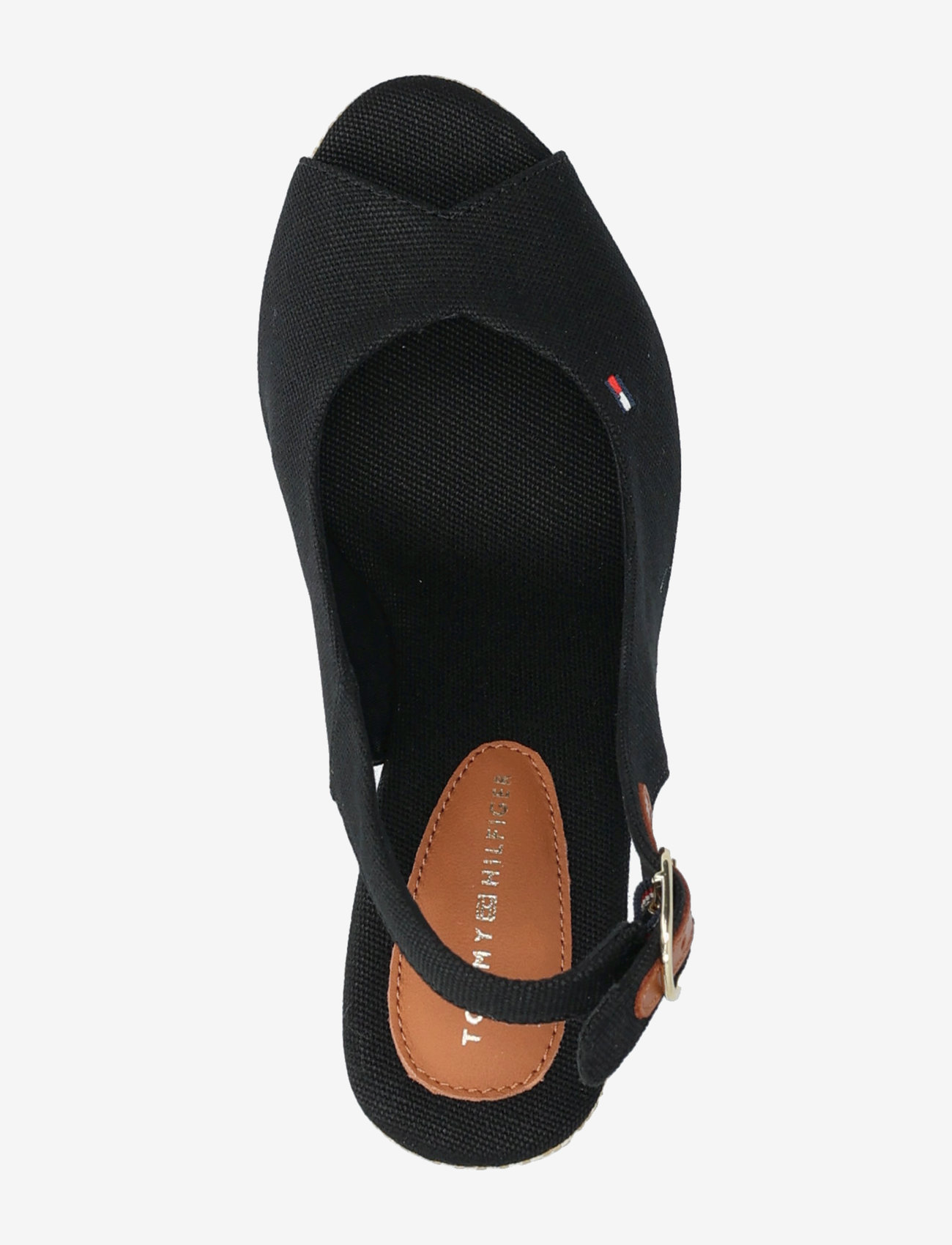 Tommy Hilfiger - FLAG HIGH WEDGE ESPAD SLINGBACK - wedges - black - 3
