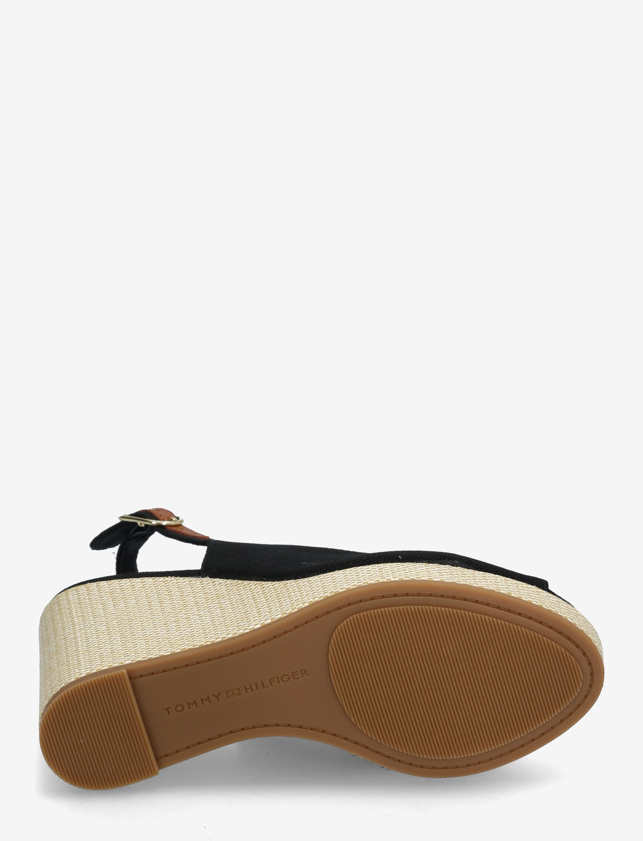 Tommy Hilfiger - FLAG HIGH WEDGE ESPAD SLINGBACK - wedges - black - 4